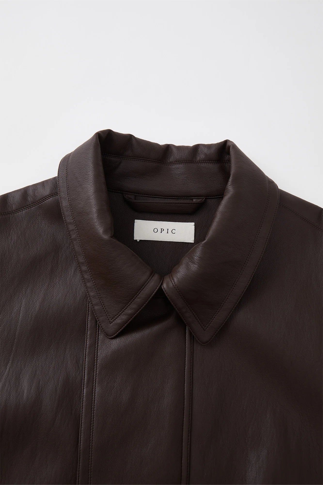 OPICLOTH Soft-Tanned Drawstring Faux Leather Jacket