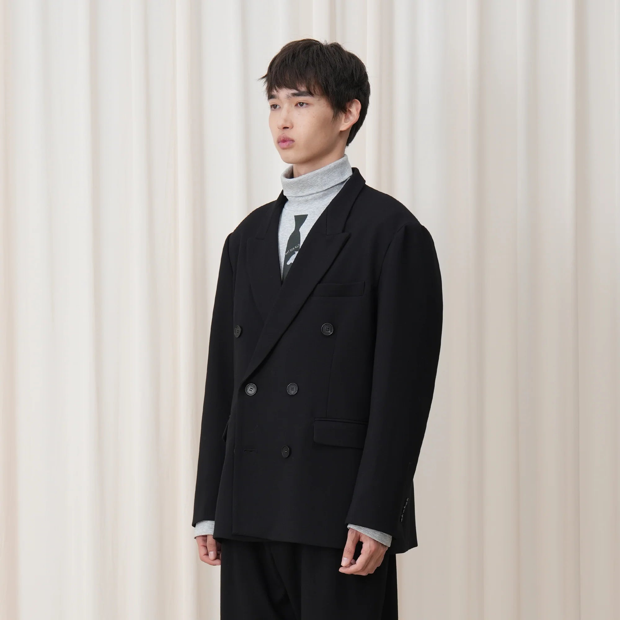 OUYANG WENJUN Classical Double-Breasted Oversized Blazer