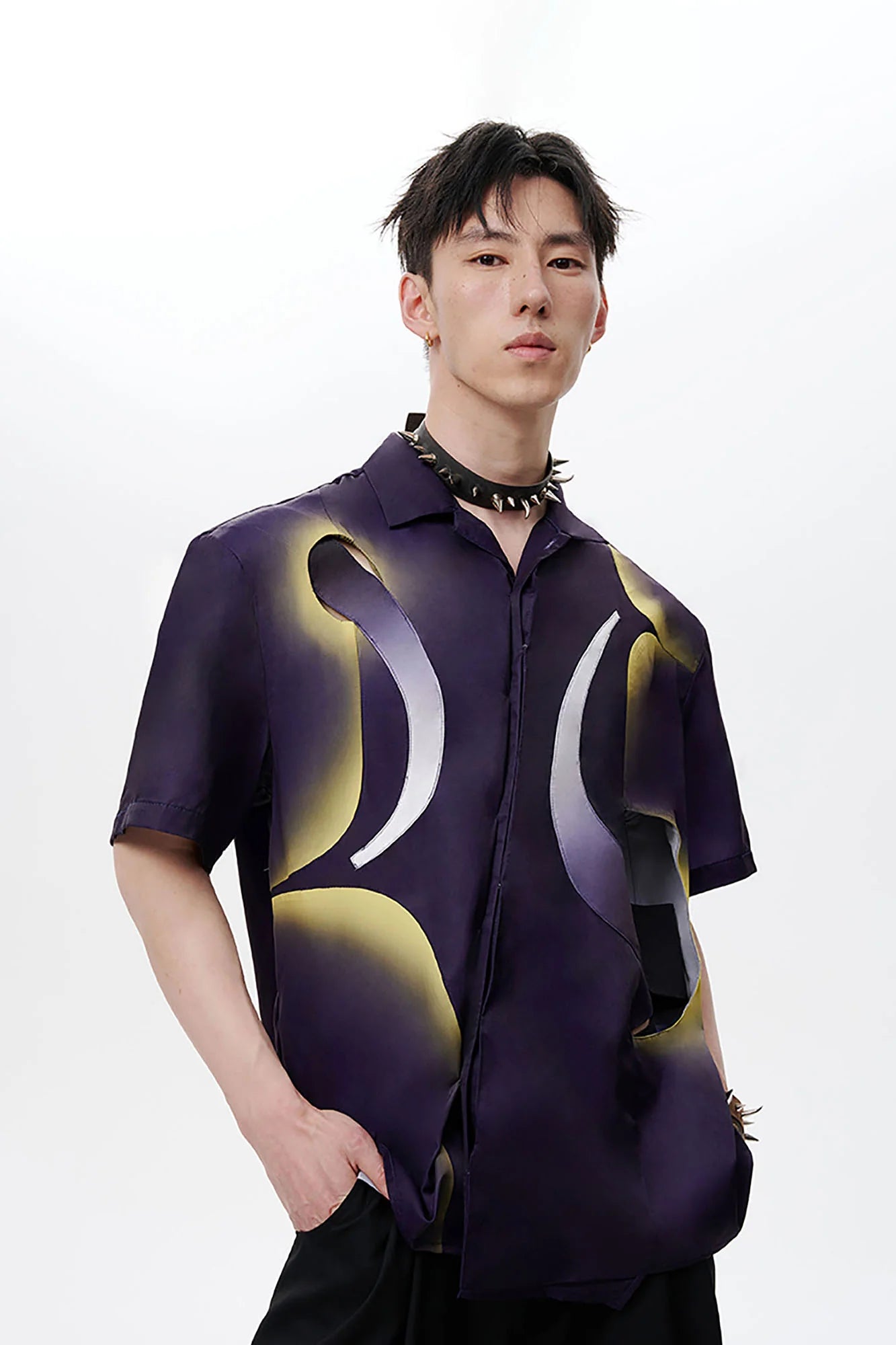 TUIMU Deconstructed Abstract Moon Star Shirt