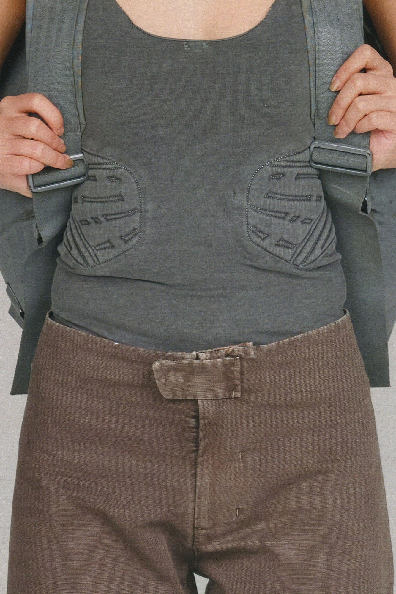 URBAN+FOREST Essential Extended Tab Waistband Canvas Pants