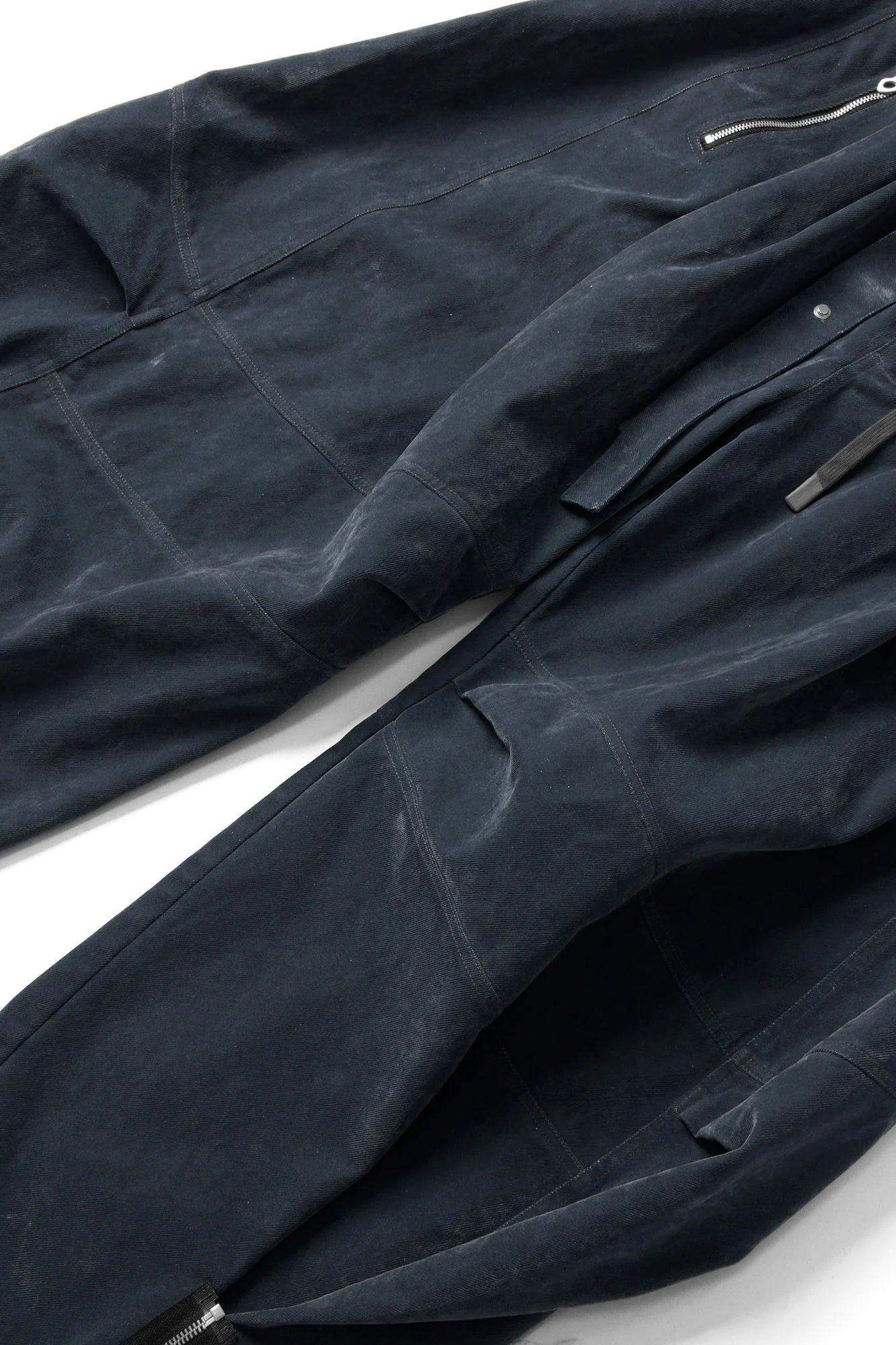 RELABEL Velour Zip-Hem Oversized Jeans