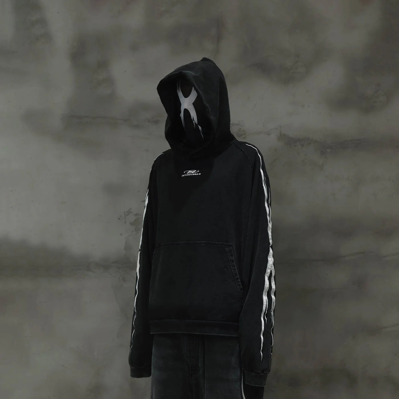 RTVG Washed Embroidered-Logo Hoodie