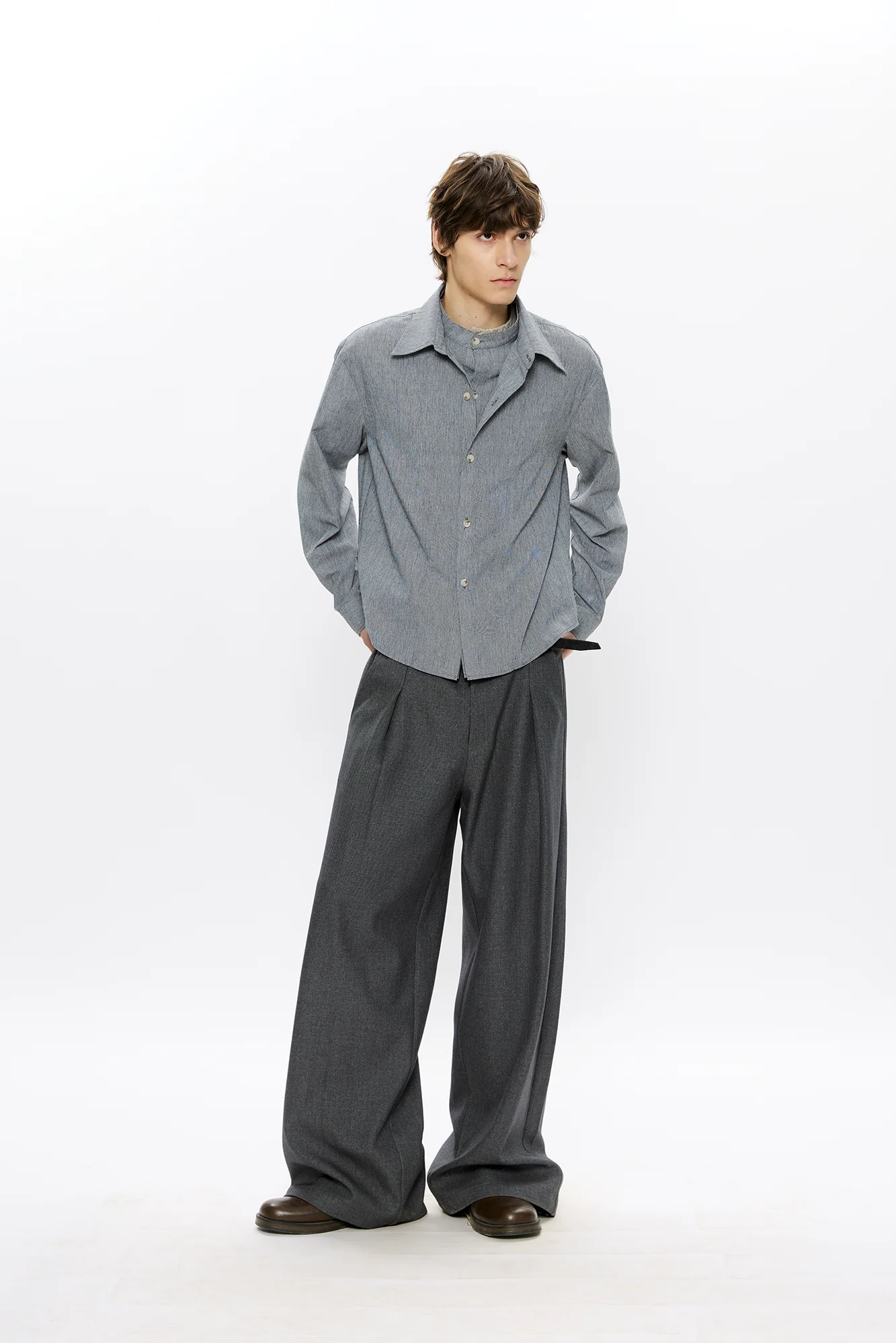KREATE Linen Layered Check Shirt