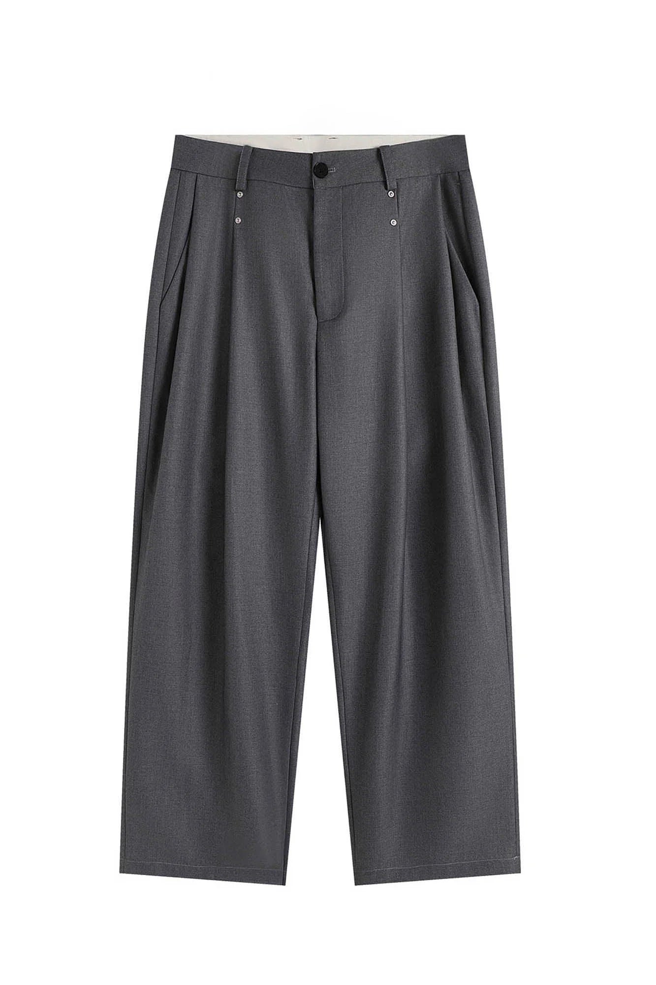 FACEONLAB Essential Wool-Blended Pleated Trousers