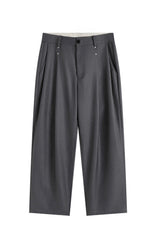 FACEONLAB Essential Wool-Blended Pleated Trousers