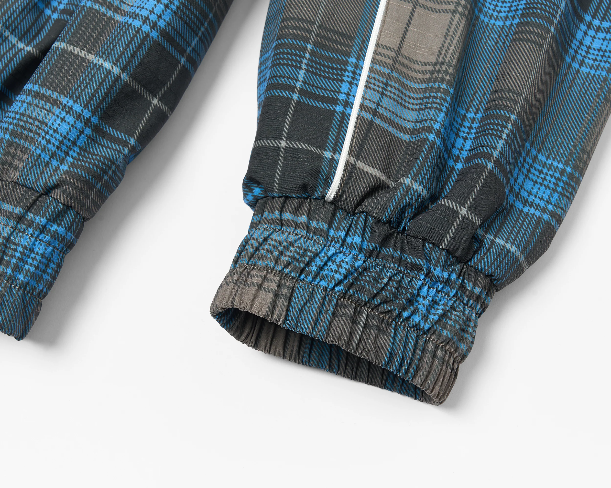 SAVAGEGROWTHWORLD Plaid Stand-Collar Jacket