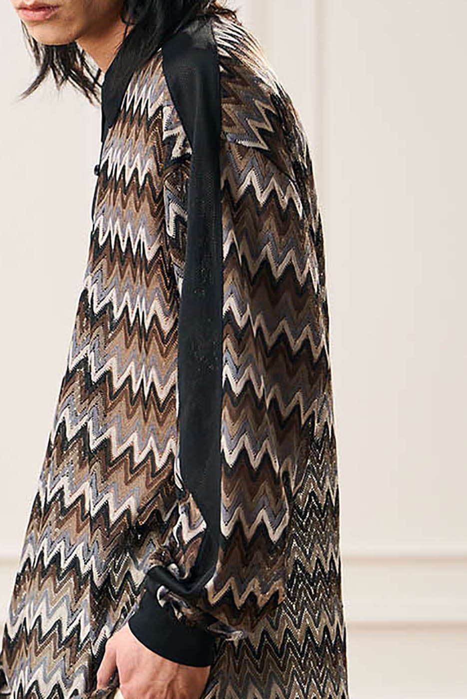 EPIC POETRY Geometric Ripple Knitted Shirt Highland