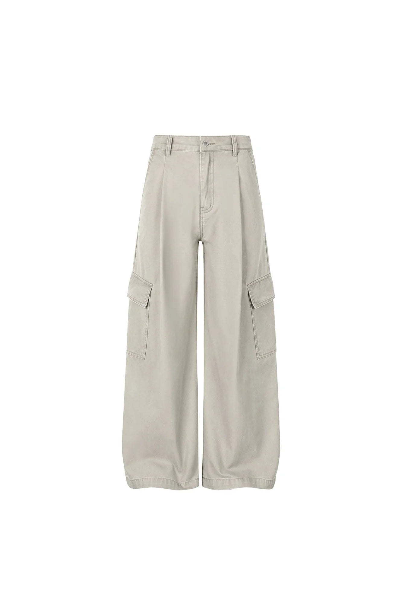 OKAYTHXBYE Pleated Utility Baggy Cargo Pants