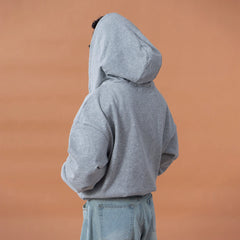 CLP Oversized Cowl-Hood Pearl-Stud Hoodie