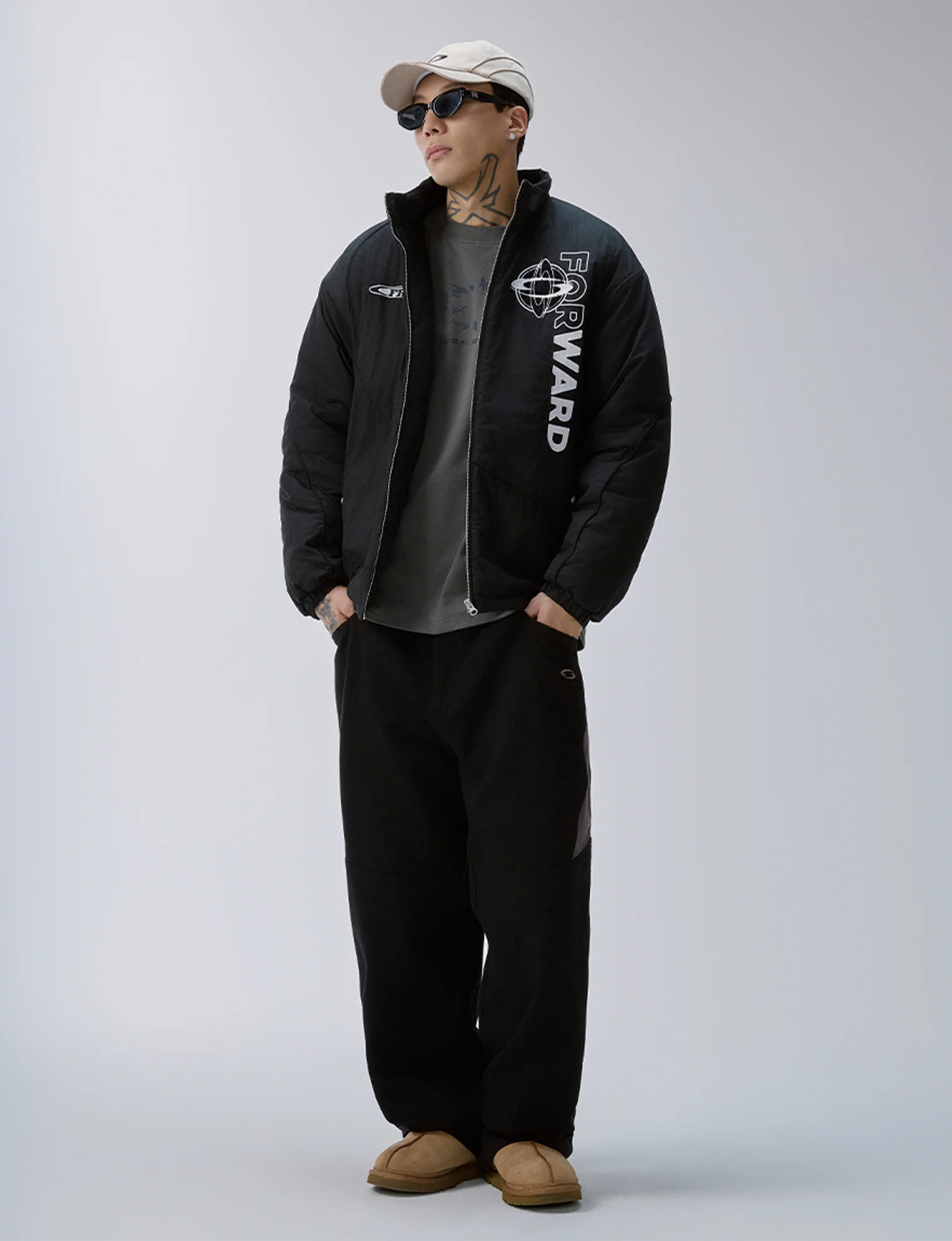F2CE Paneled Contrast Embroidered LOGO Pants