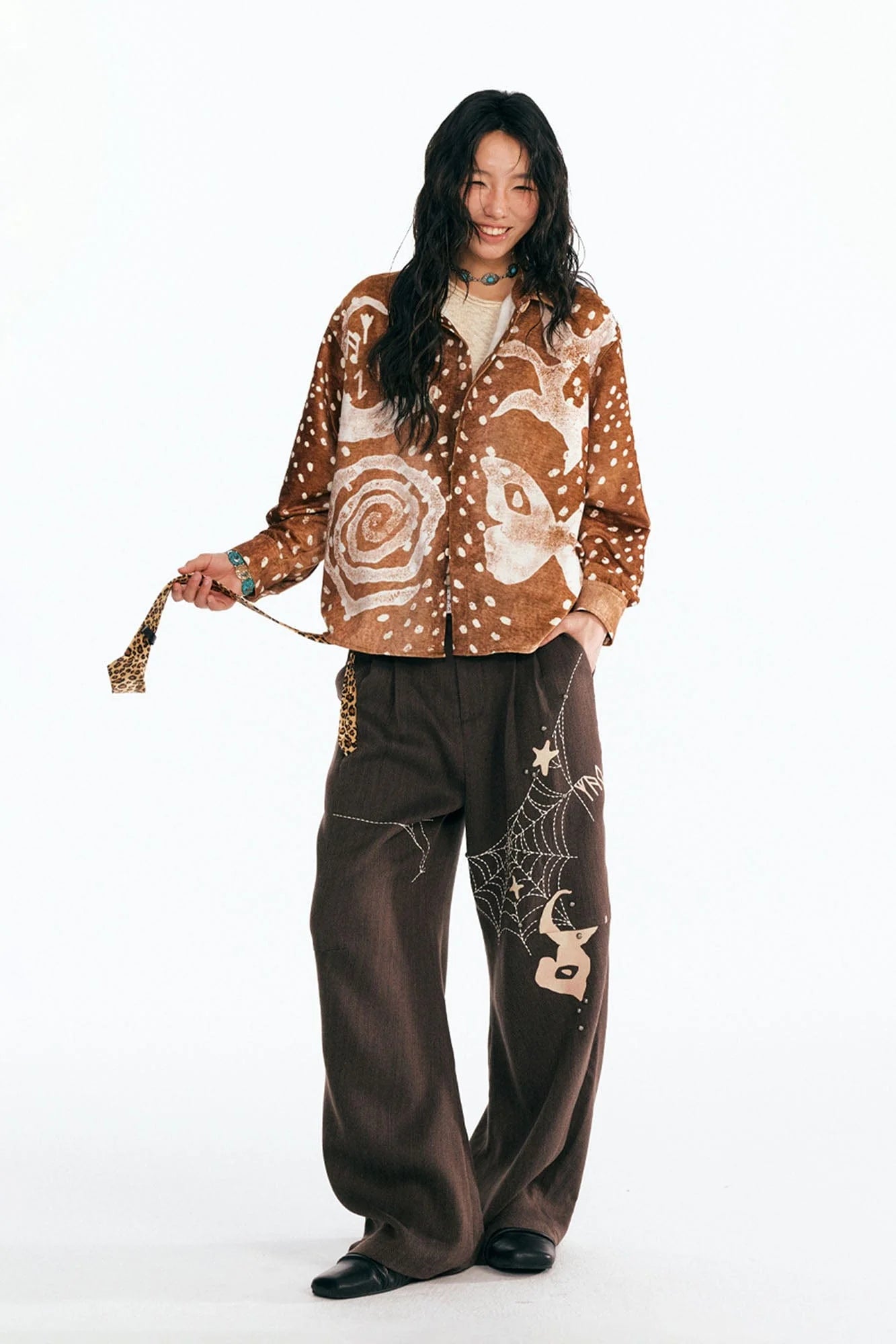 1997 POSTOFFICE Starlit Deer Suede Shirt
