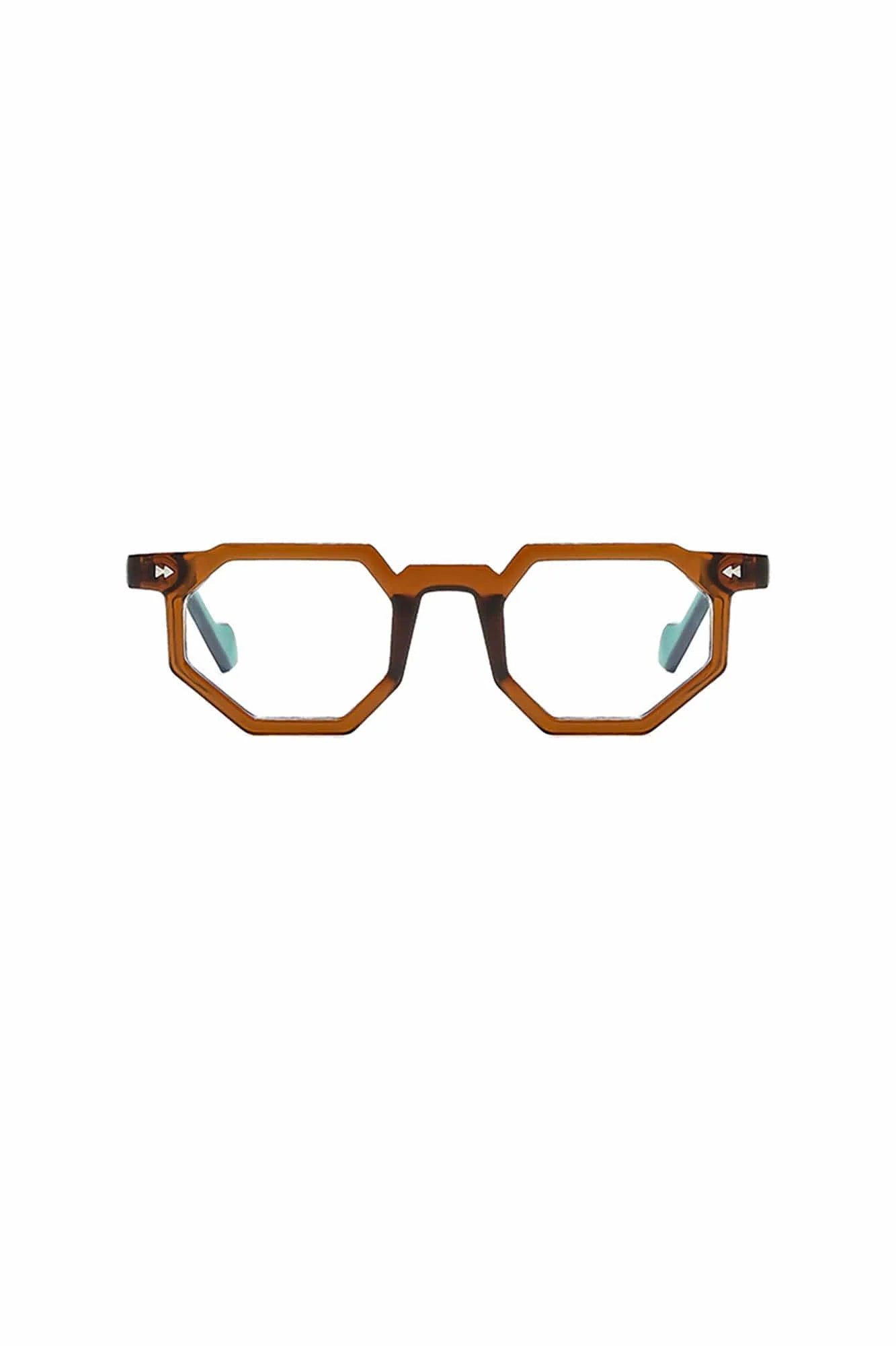 DAMAGE ASIA Angular Geometric Thick-Frame Glasses