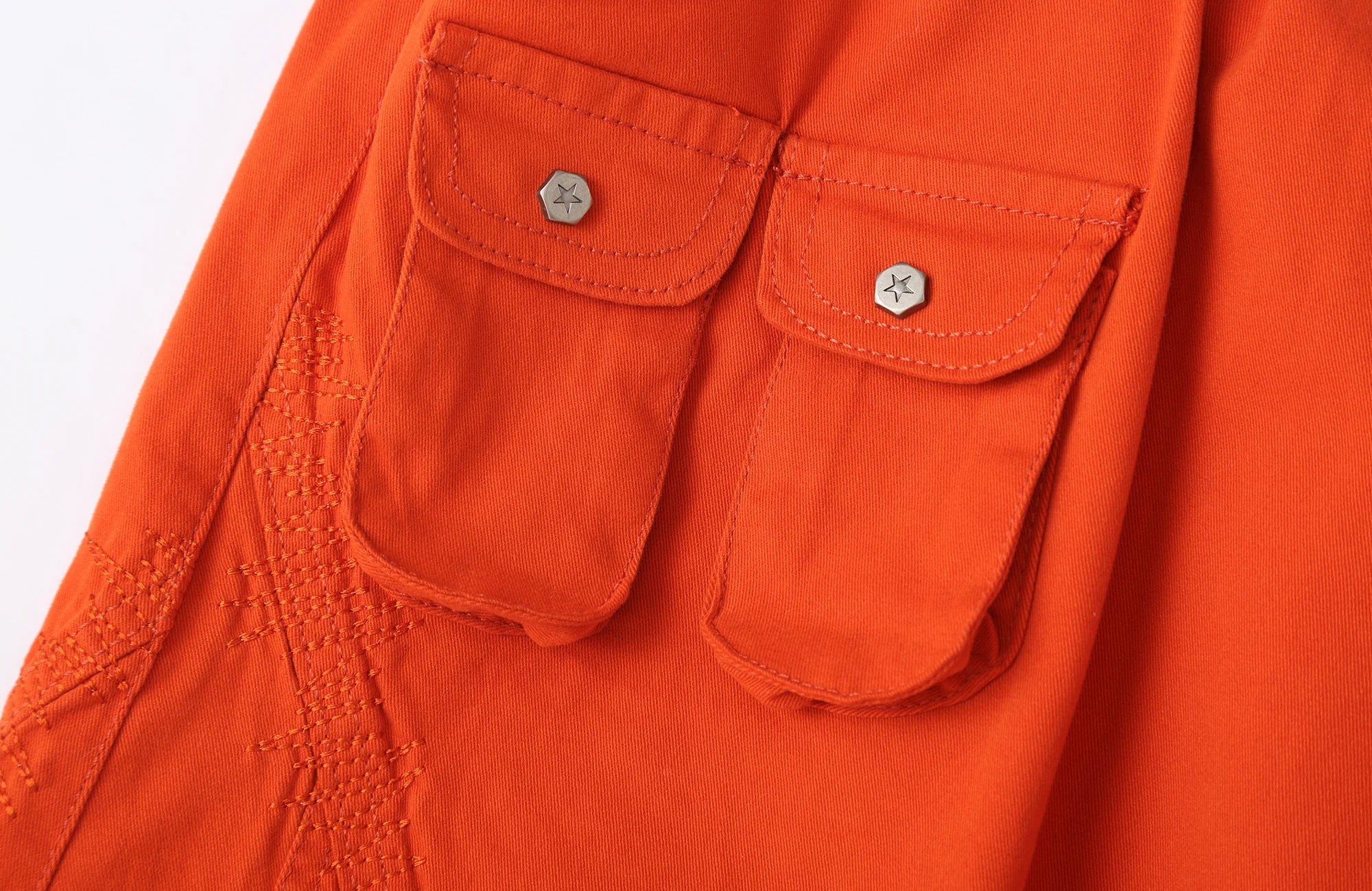 CLP Zigzag Contrast-Stitch Wide-Leg Pants