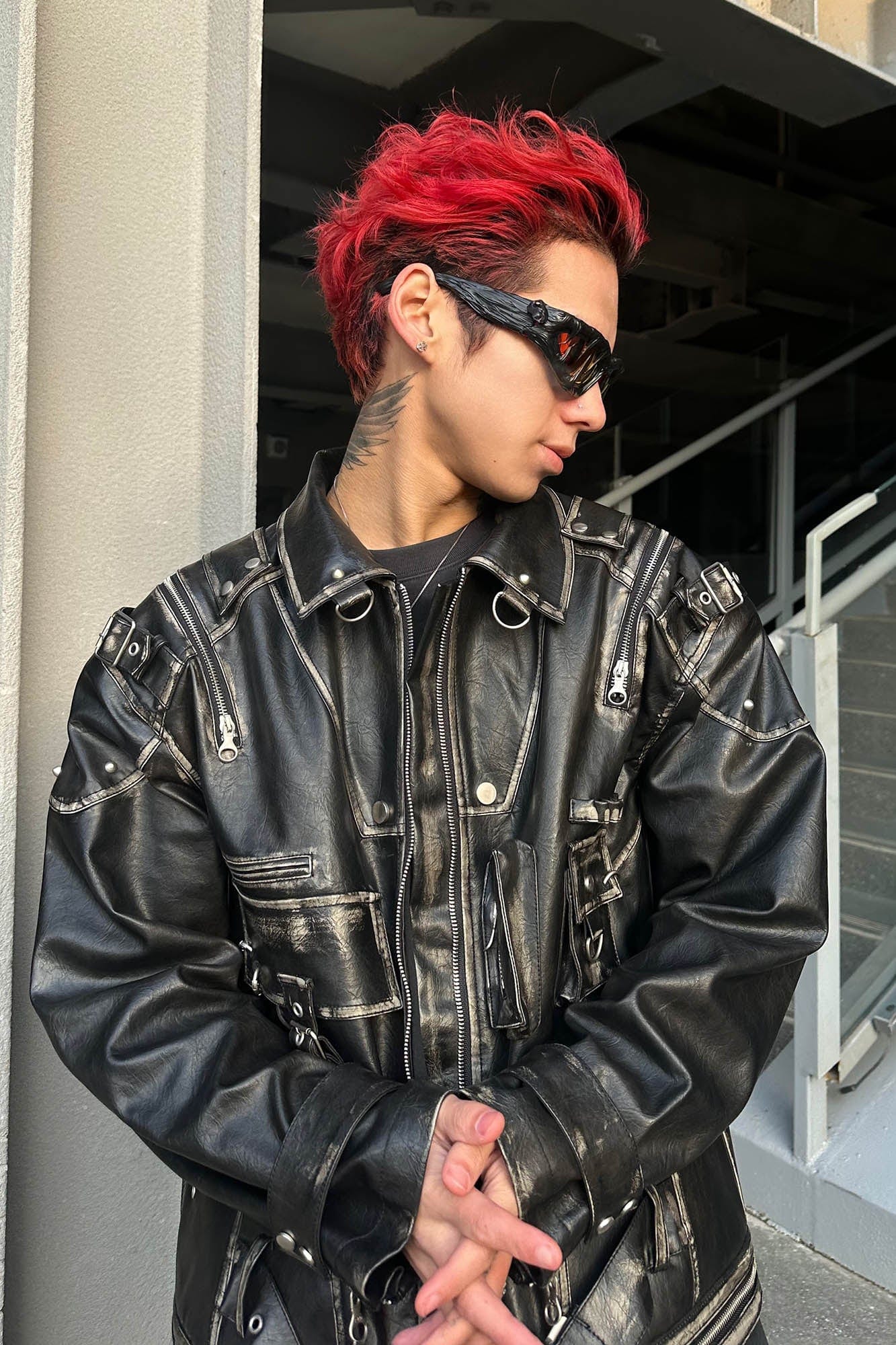 Pi0neeR Venom Melt Dripped Resin Sunglasses