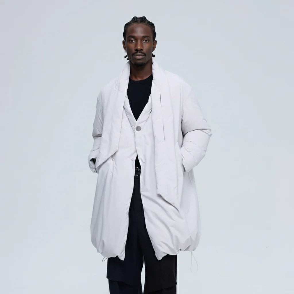 ALVNG AR ANTS Scarf-Linked Waterproof Puffer Coat