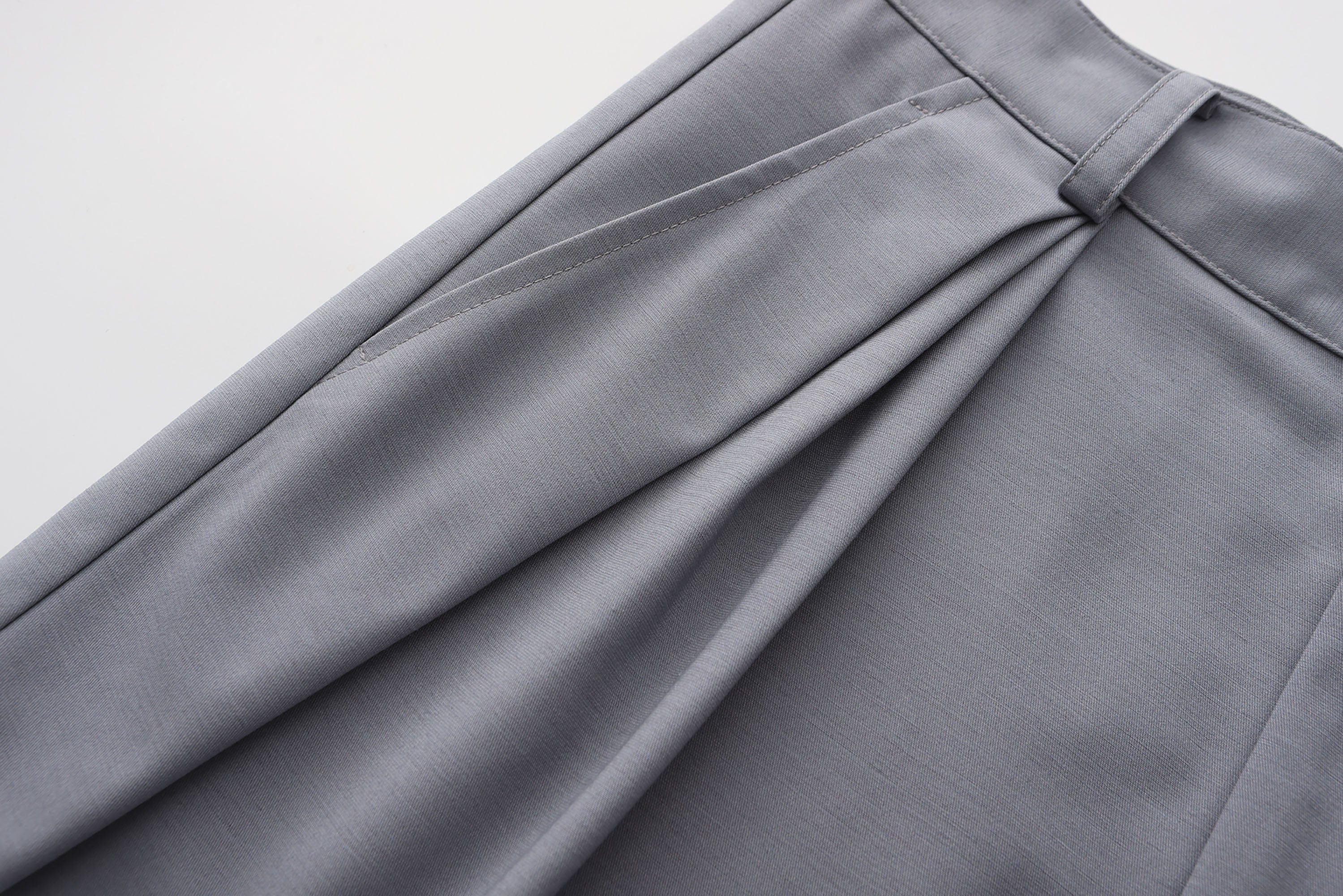 ORAL UTOPIA Essential Pleated Acetate Cuffed Shorts