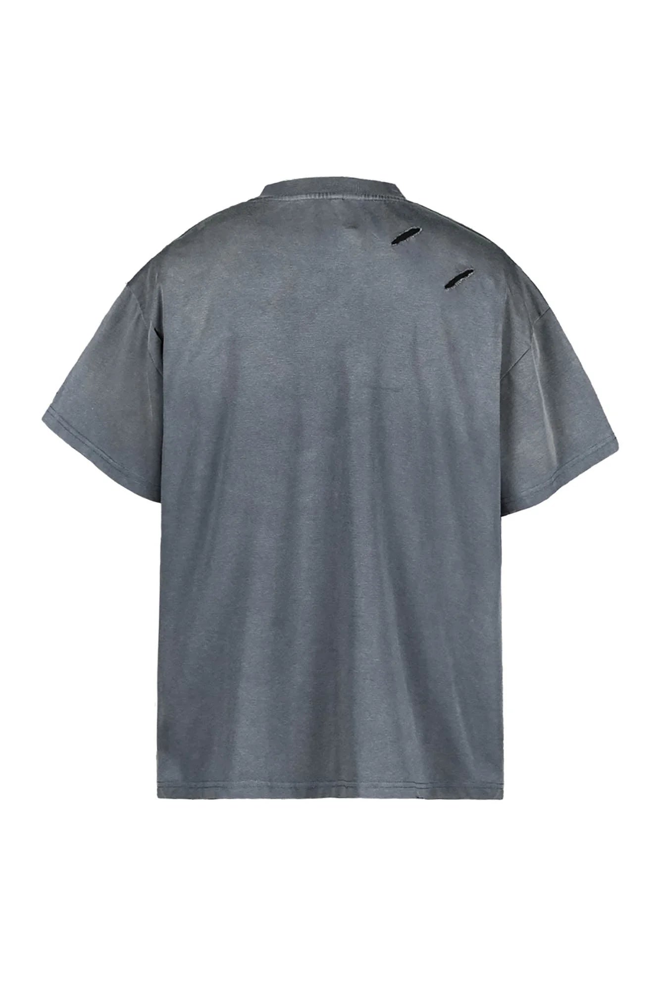 UNDERWATER Washed Ripped Gradient T-Shirt Blue