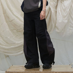 RELABEL Deconstructed Paneled Drawstring Parachute Pants