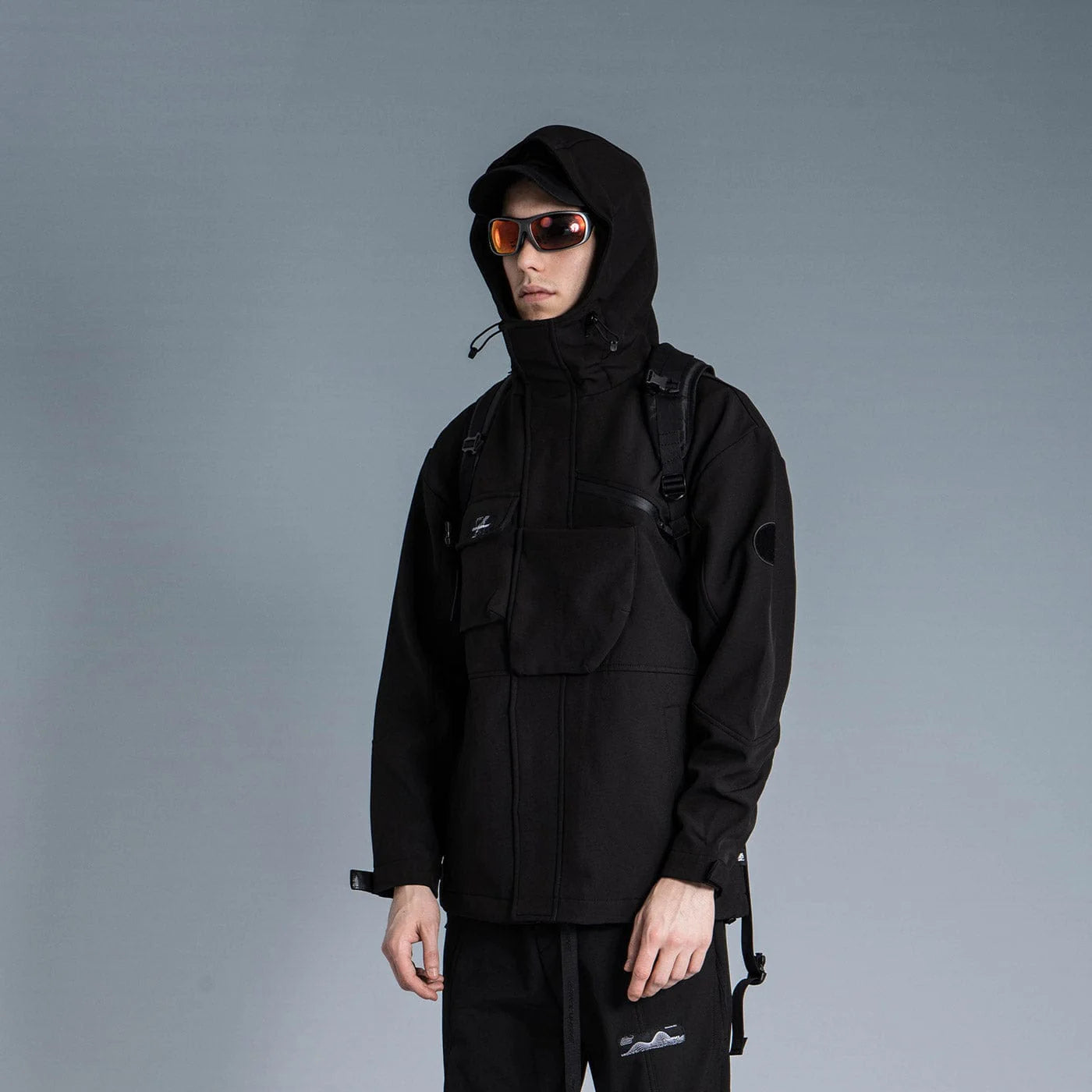 ENSHADOWER Asymmetrical Front Pocket Gorpcore Windbreaker