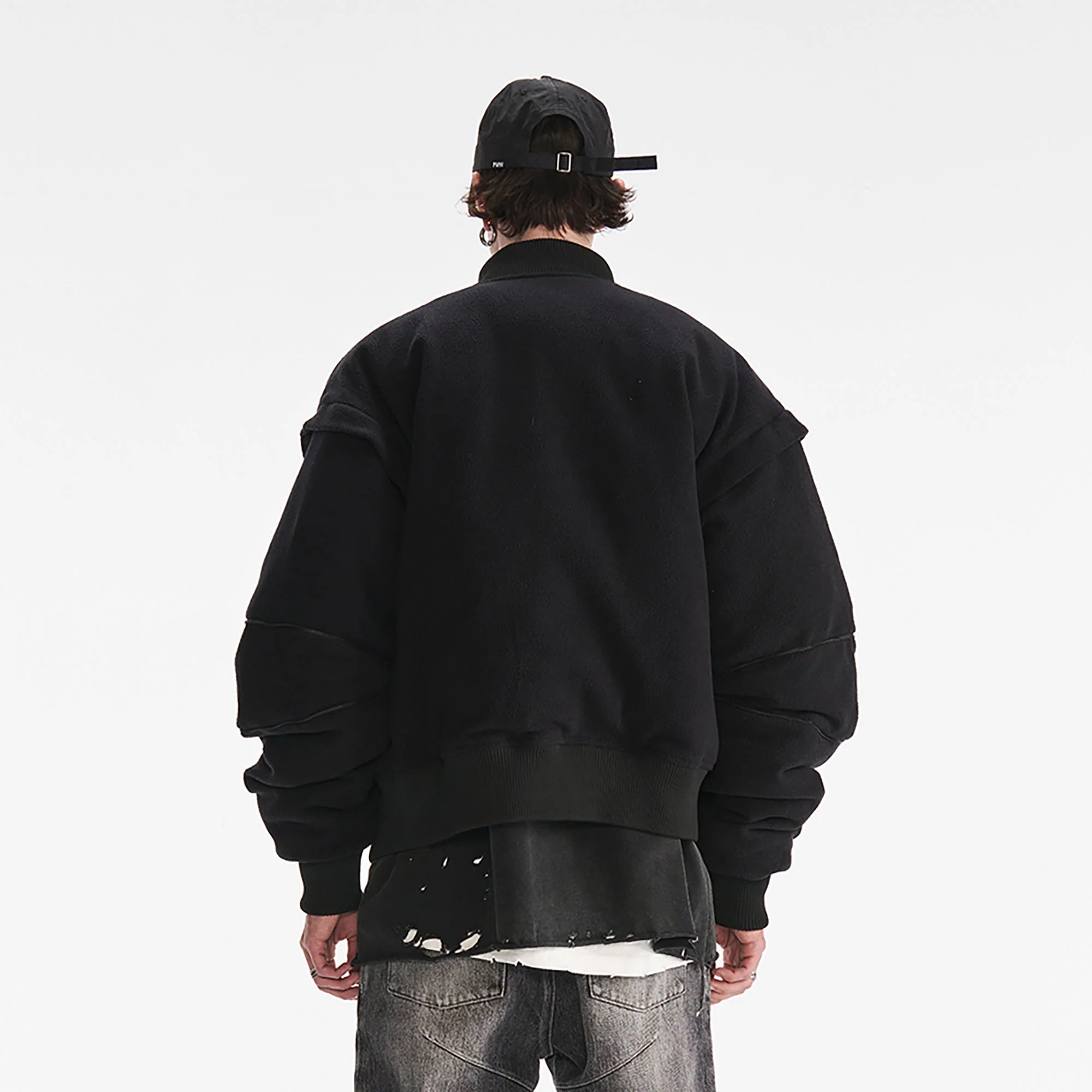 PMW Deconstructed Detachable Sleeve Bomber Jacket