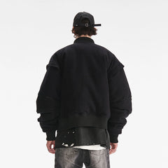 PMW Deconstructed Detachable Sleeve Bomber Jacket