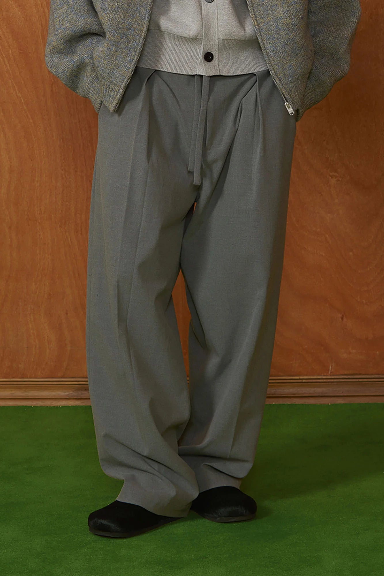 PMW Classic Pleated Fluid Wide-Leg Trousers