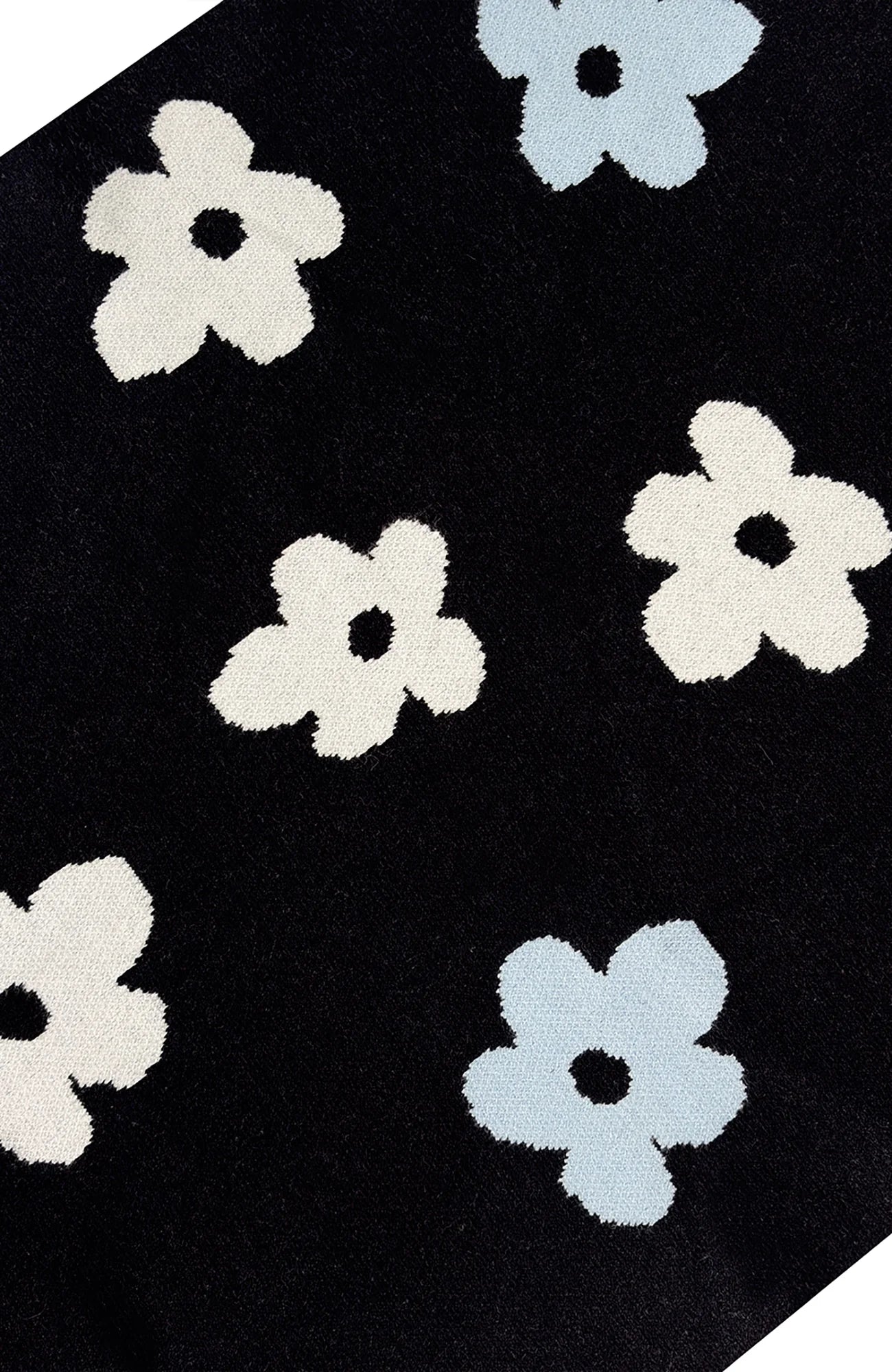 MIICHOUS Floral Jacquard Contrast Scarf