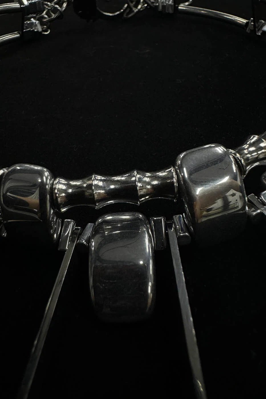ILLUSORY Double-Strand Beaded Spiked Necklace