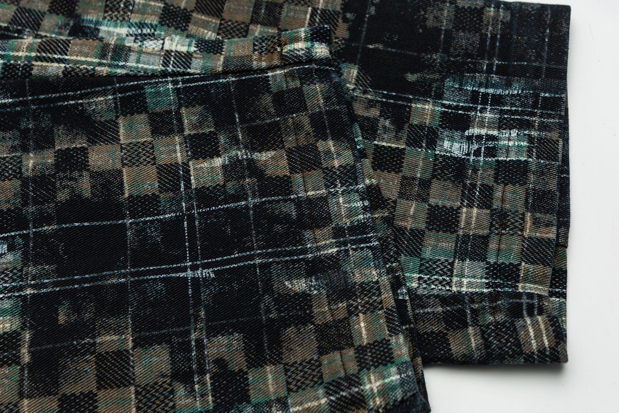 ME DA IGUAL Tie-Dye Washed Camo Checks Elastic Pants