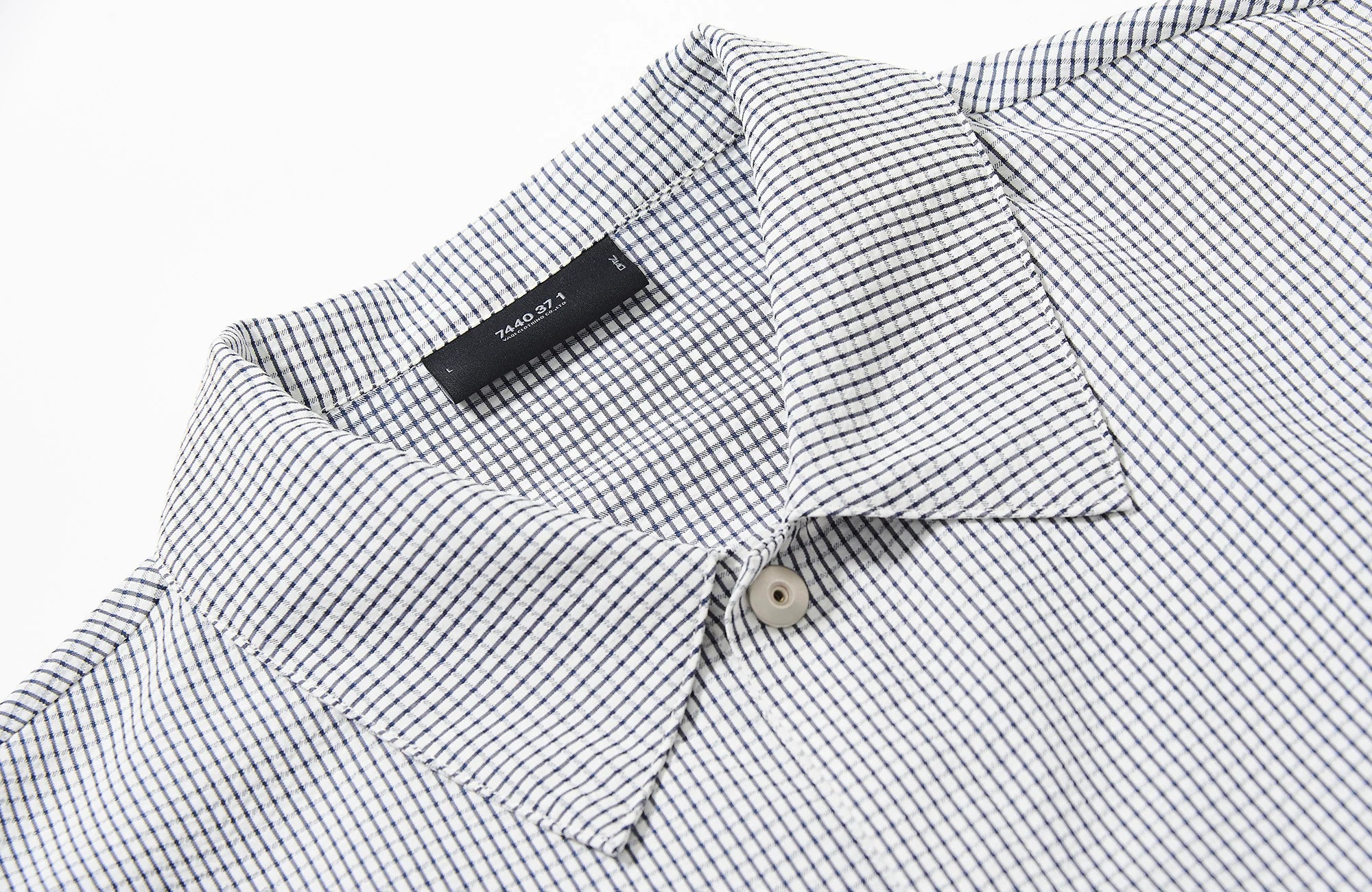 7440 37 1 Grid Check Batwing Sleeves Shirt