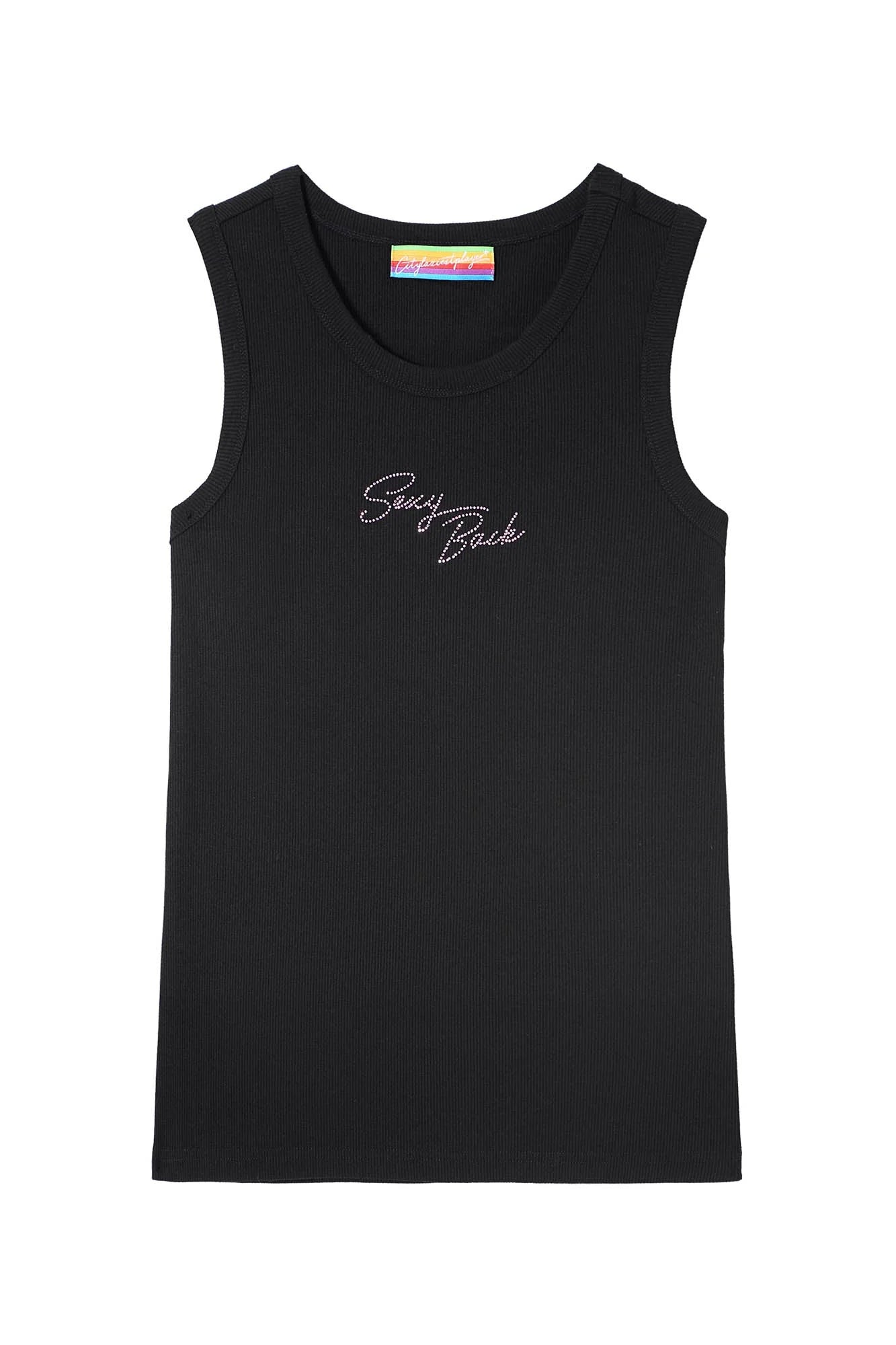 CLP Diamond Backless Ribbed Tank Top