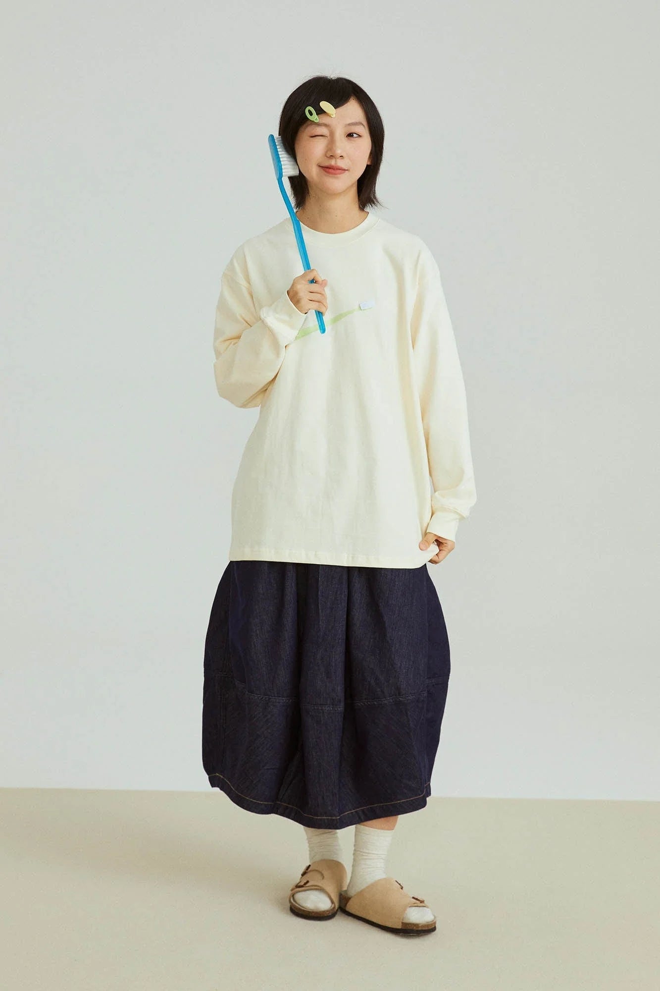 ONADAILYBASIS Toothbrush & Toothpaste Graphic Long-Sleeve Tee
