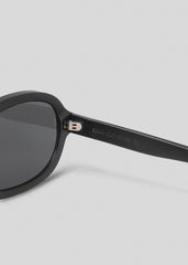 UNDERWATER Matte Black Oval Sunglasses