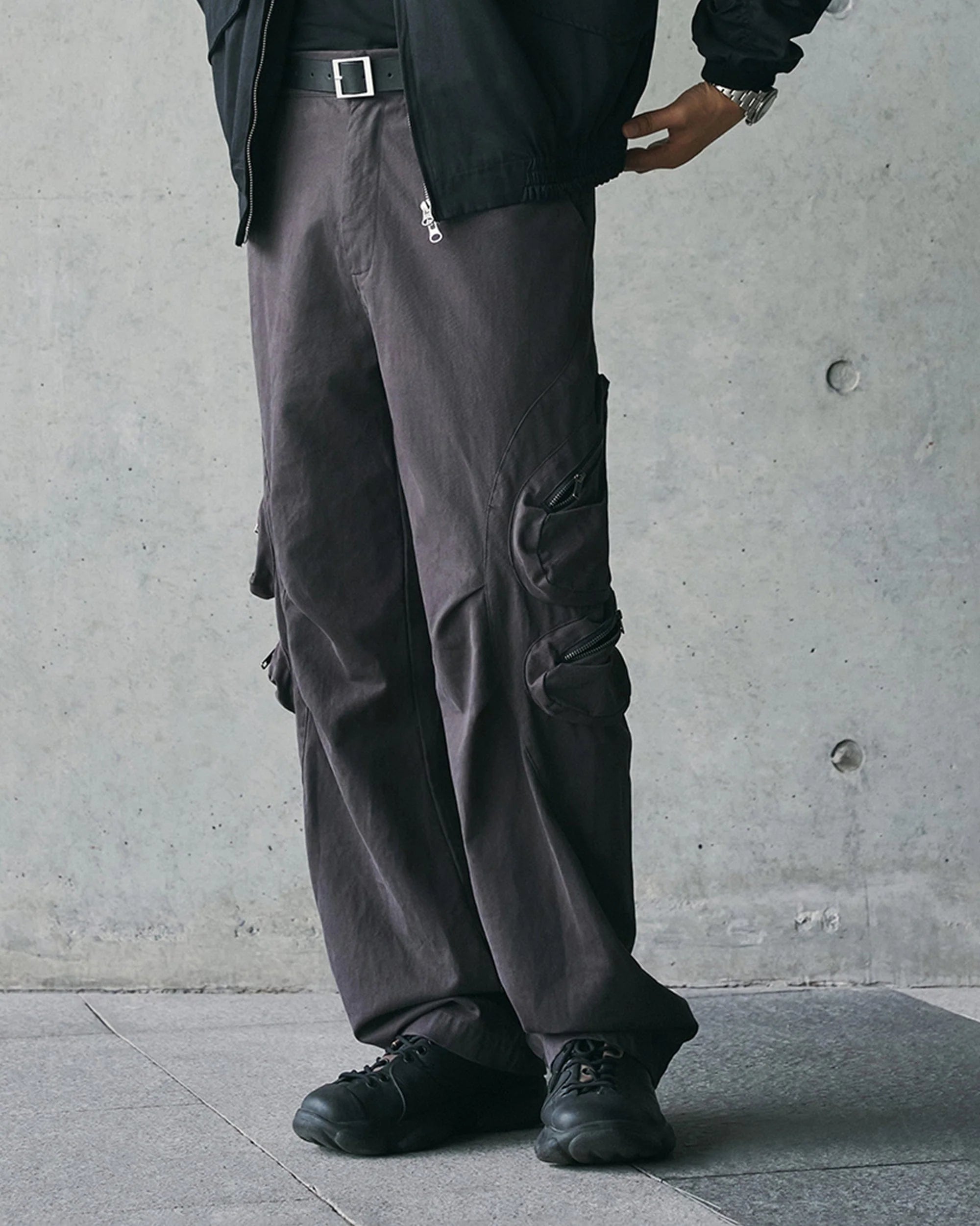 ENSHADOWER Modern Pleated Zipper Tactical Cargo
