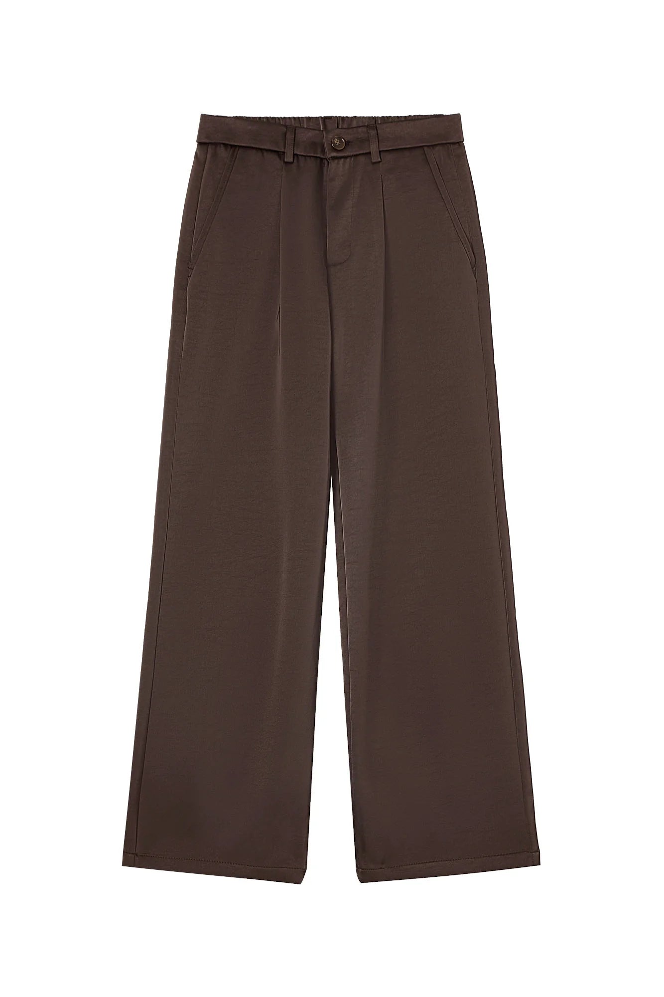 CLP Satin Straight-Leg Pants