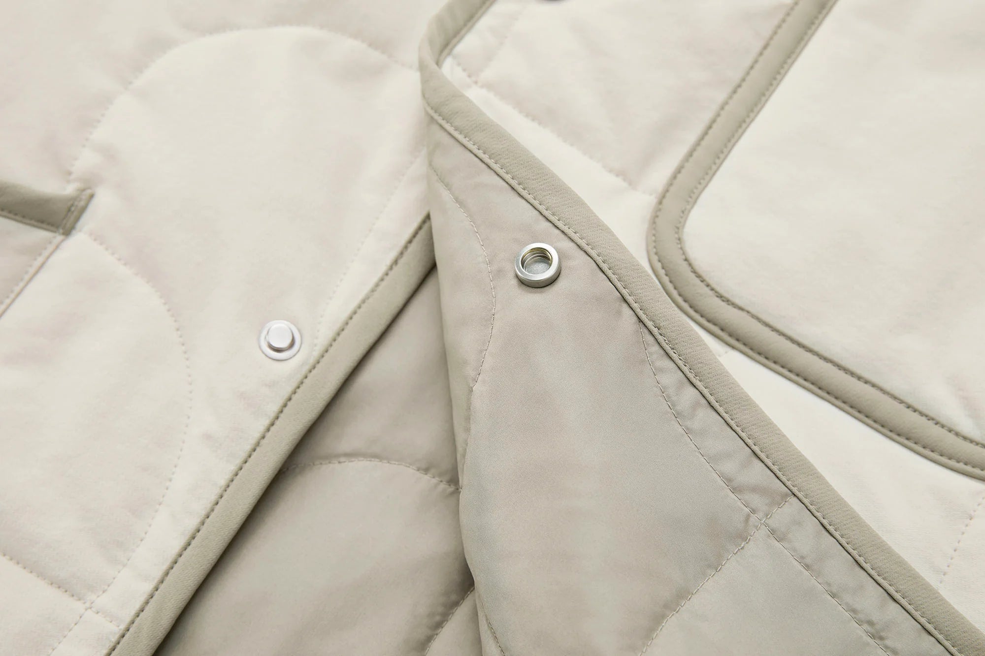 ORGANIC EMOTION Quilted Snap-Front Down Jacket