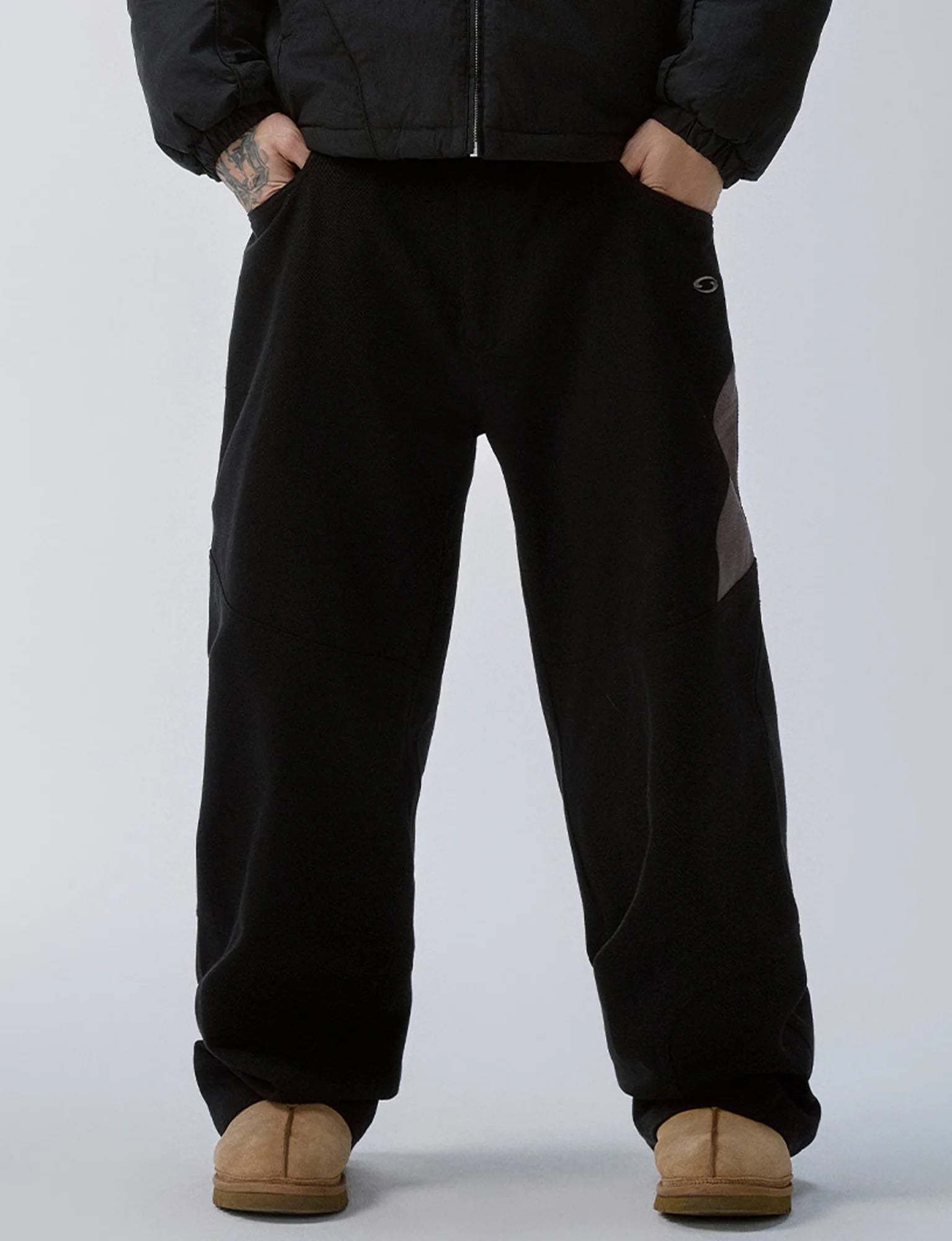 F2CE Paneled Contrast Embroidered LOGO Pants