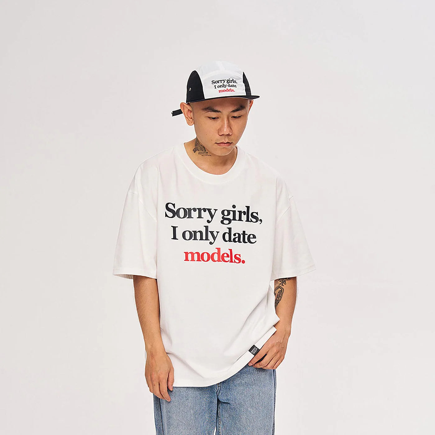 WCC Sorry Girls I Only Date Models Slogan T-Shirt