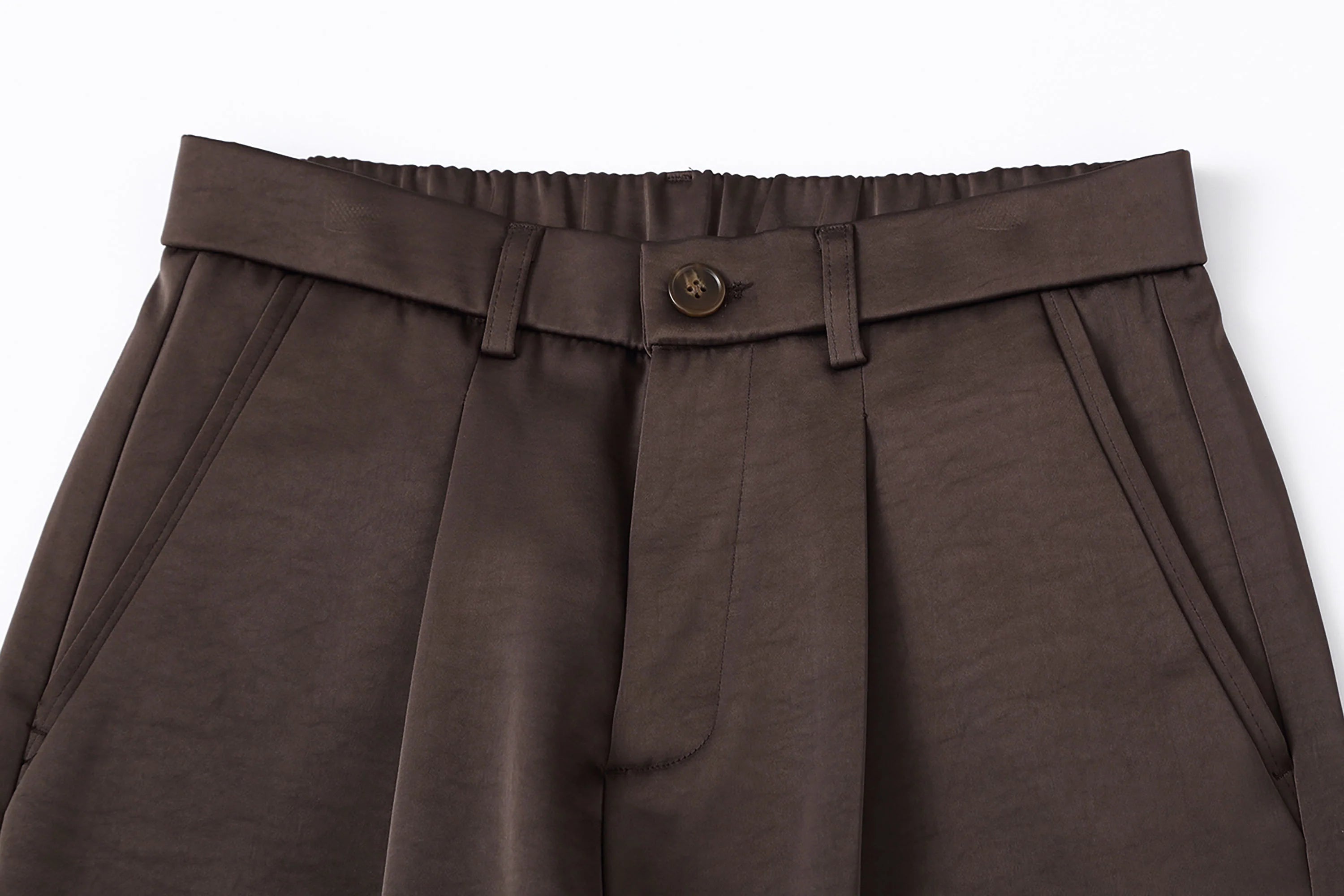CLP Satin Straight-Leg Pants