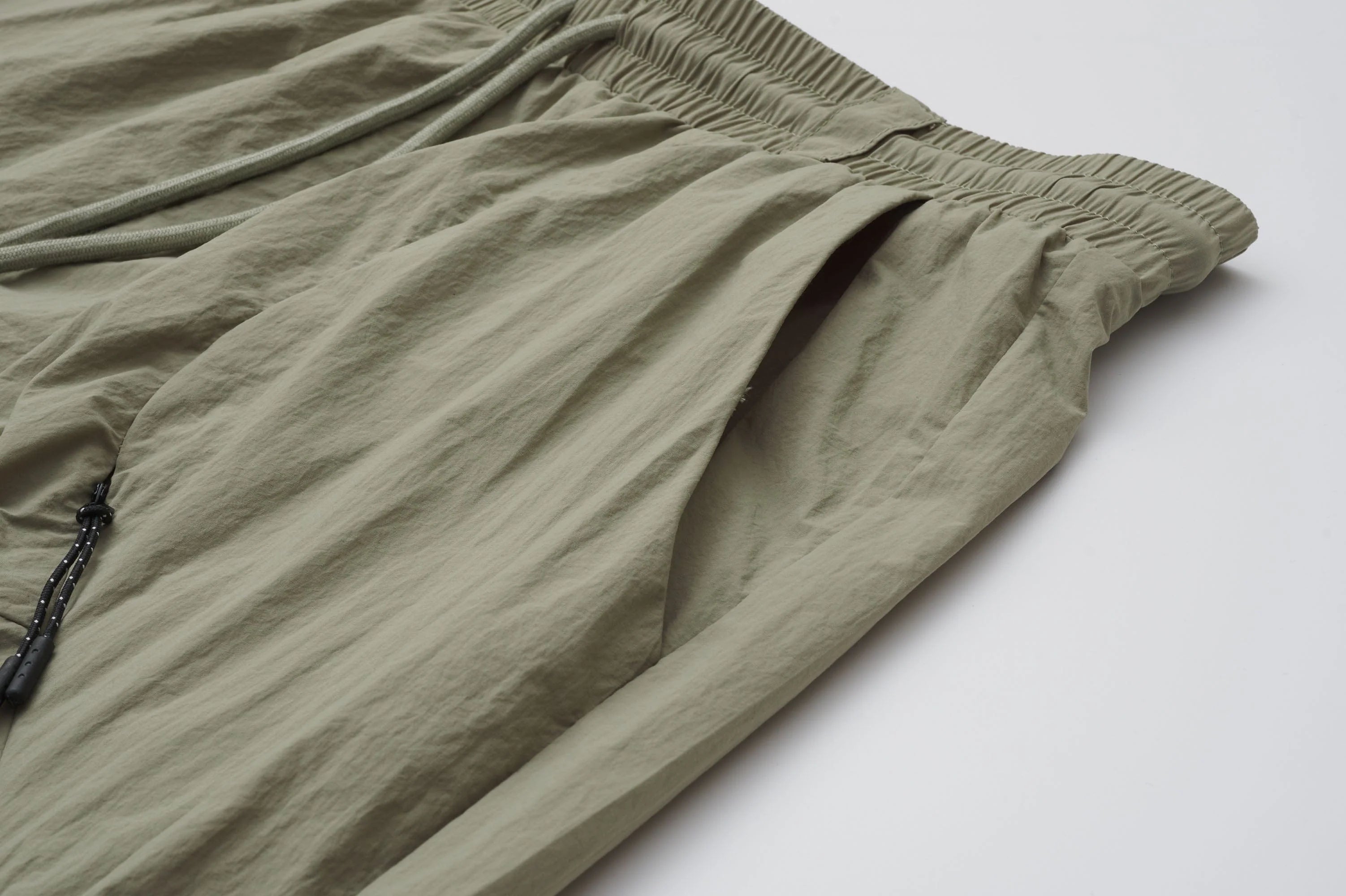 CATSSTAC Utility Crinkled Zip-Pocket Shorts