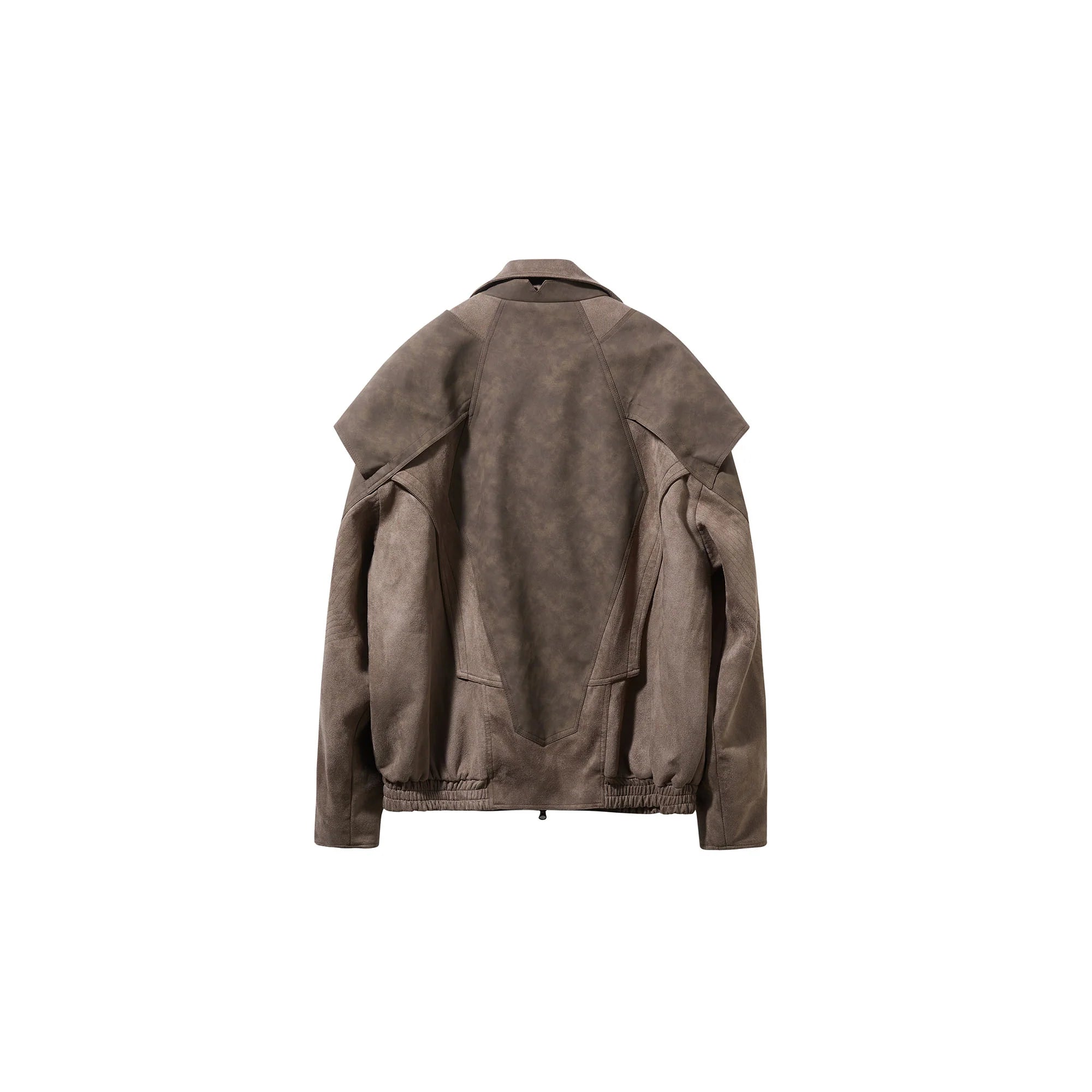 ERROR CODE ROBOT Armored Layered PU & Suede Panel Jacket