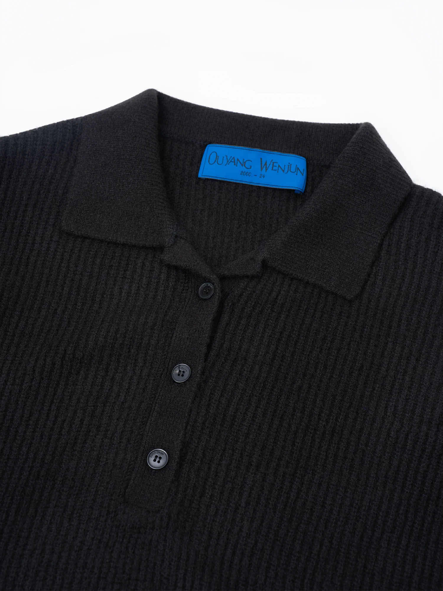 OUYANG WENJUN Half-Placket Oversized Sweater