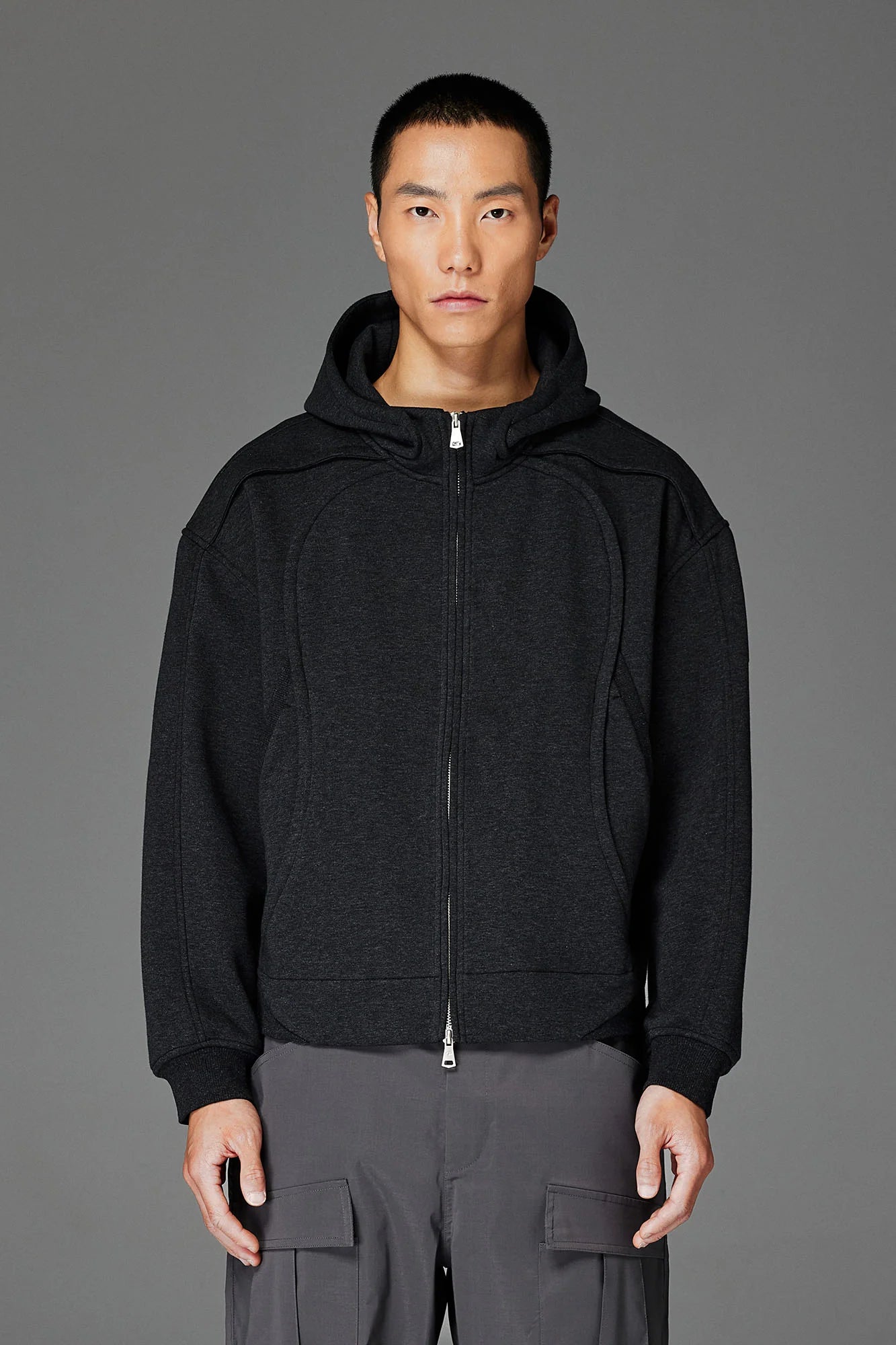 CATSSTAC Curved Panel Double-Zip Hoodie