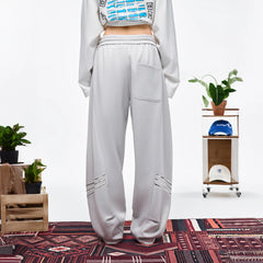 OVERLAPS Curved-Leg Panel Track Pants