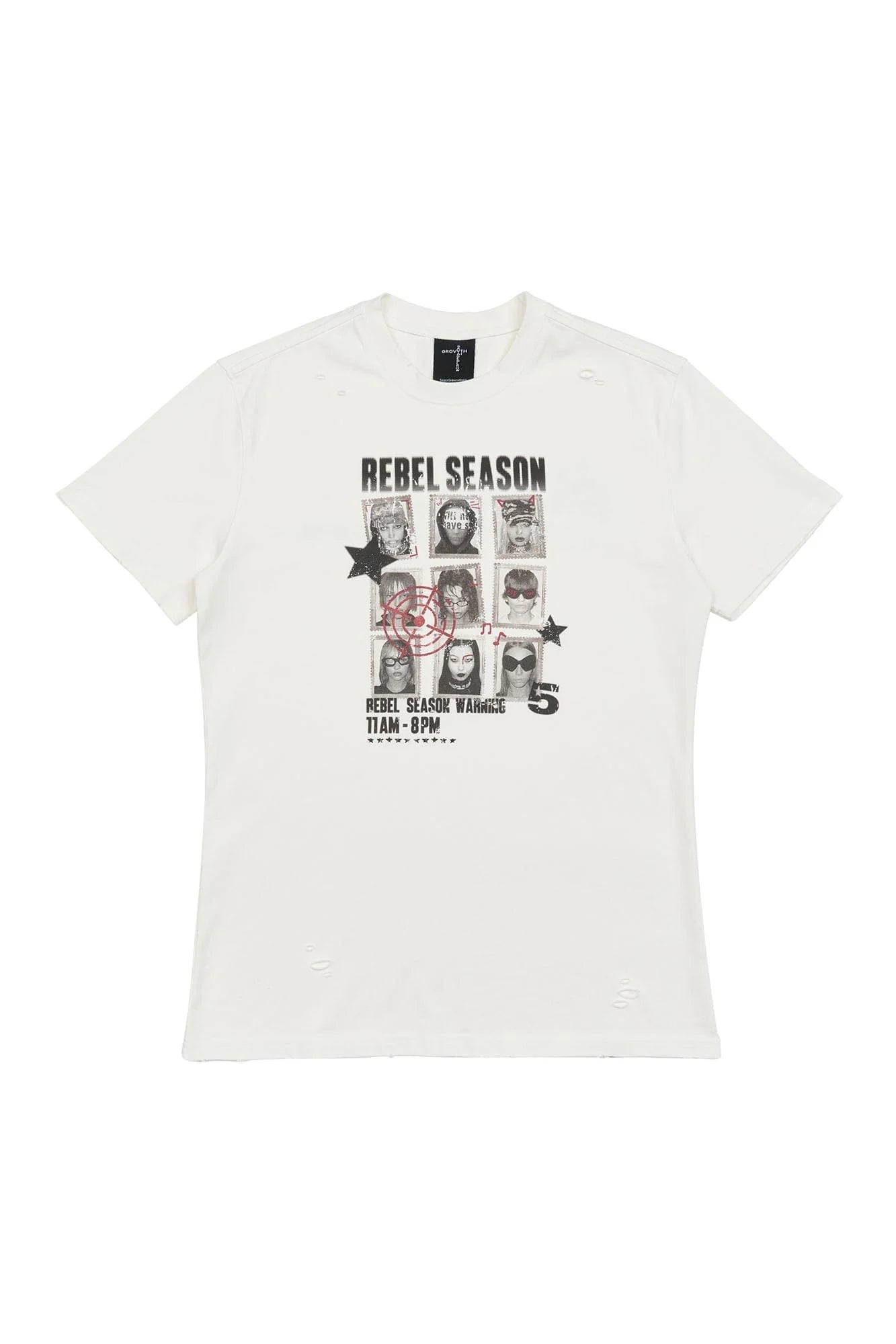 SAVAGEGROWTHWORLD Nine Grid Portraits Graphic T-Shirt