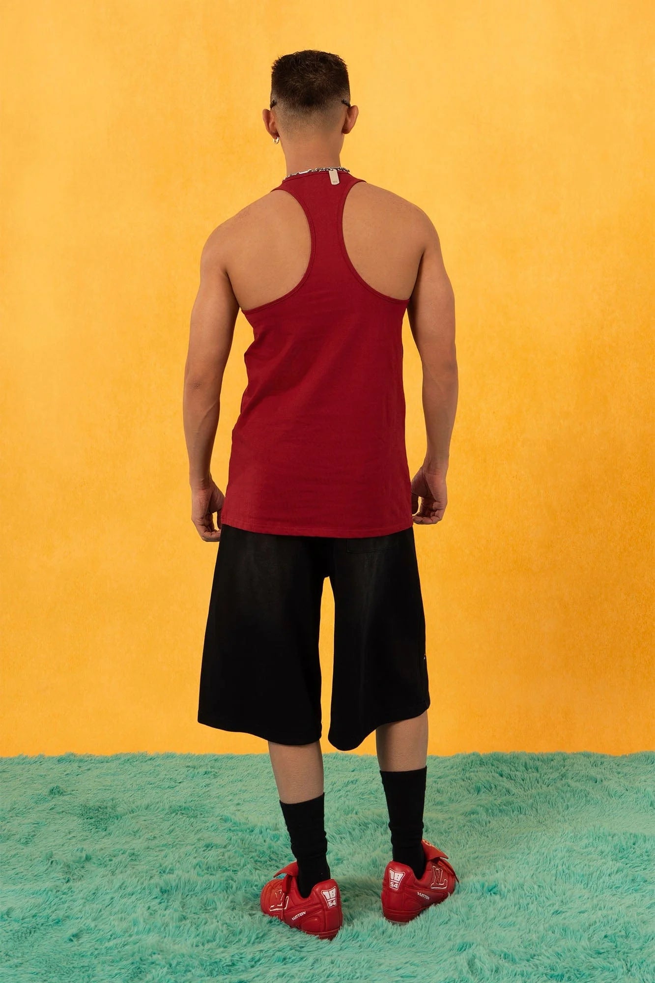 CLP Washed Stickers Drawstring Shorts