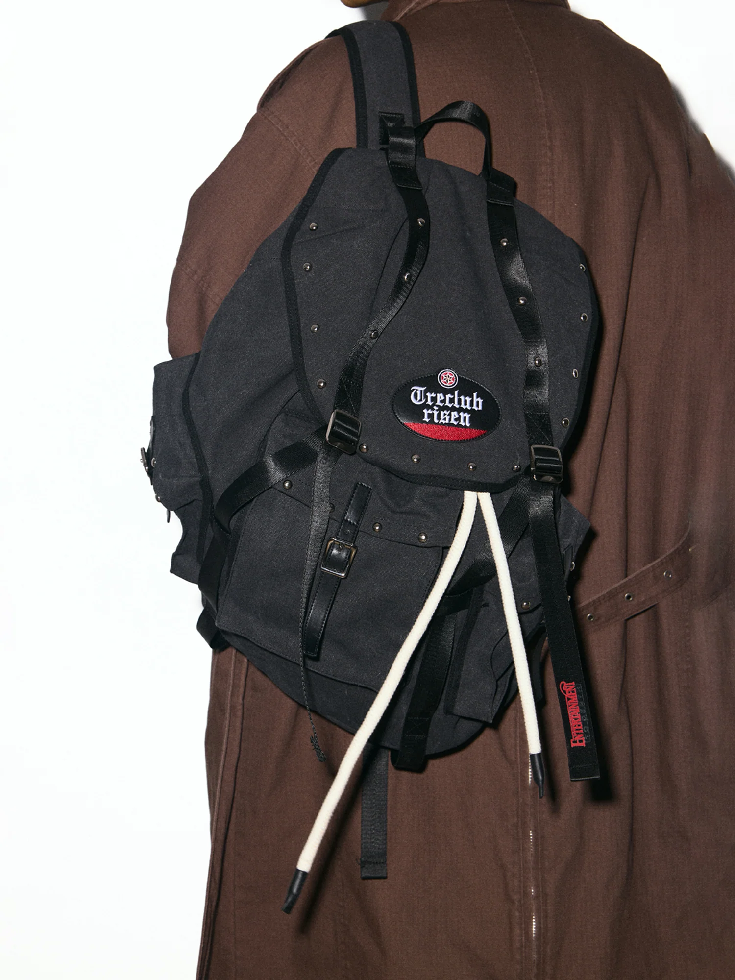 TRECLUB Studded Utility Cargo Backpack