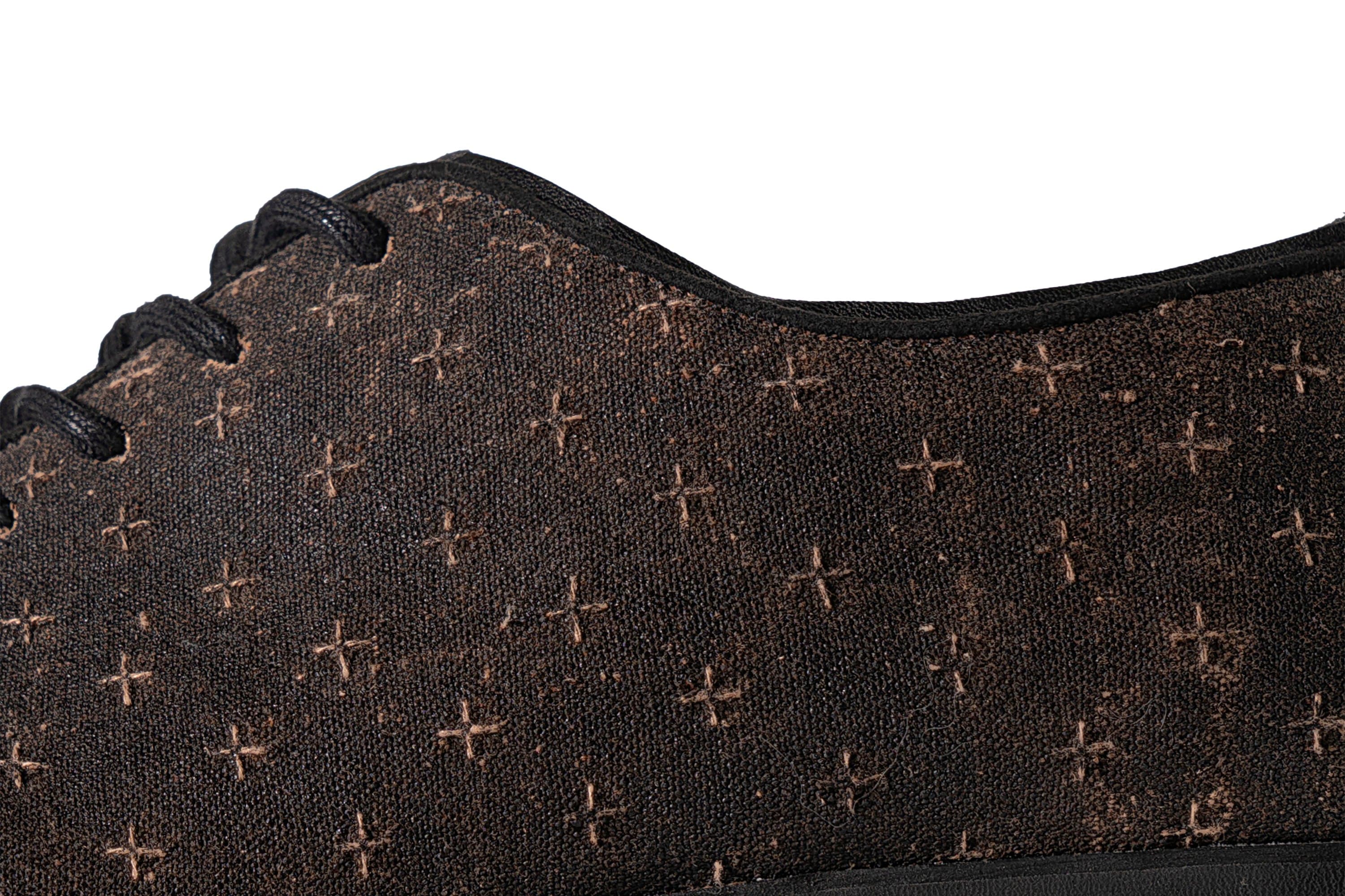 REWRITE Silk Panel Square-Toe Derby Shoes
