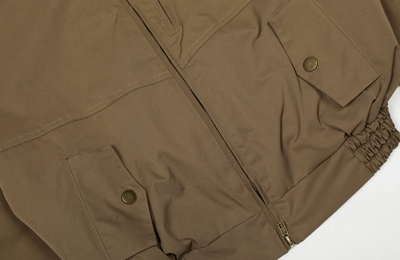 CLP Elastic-Waist Cropped Utility Jacket