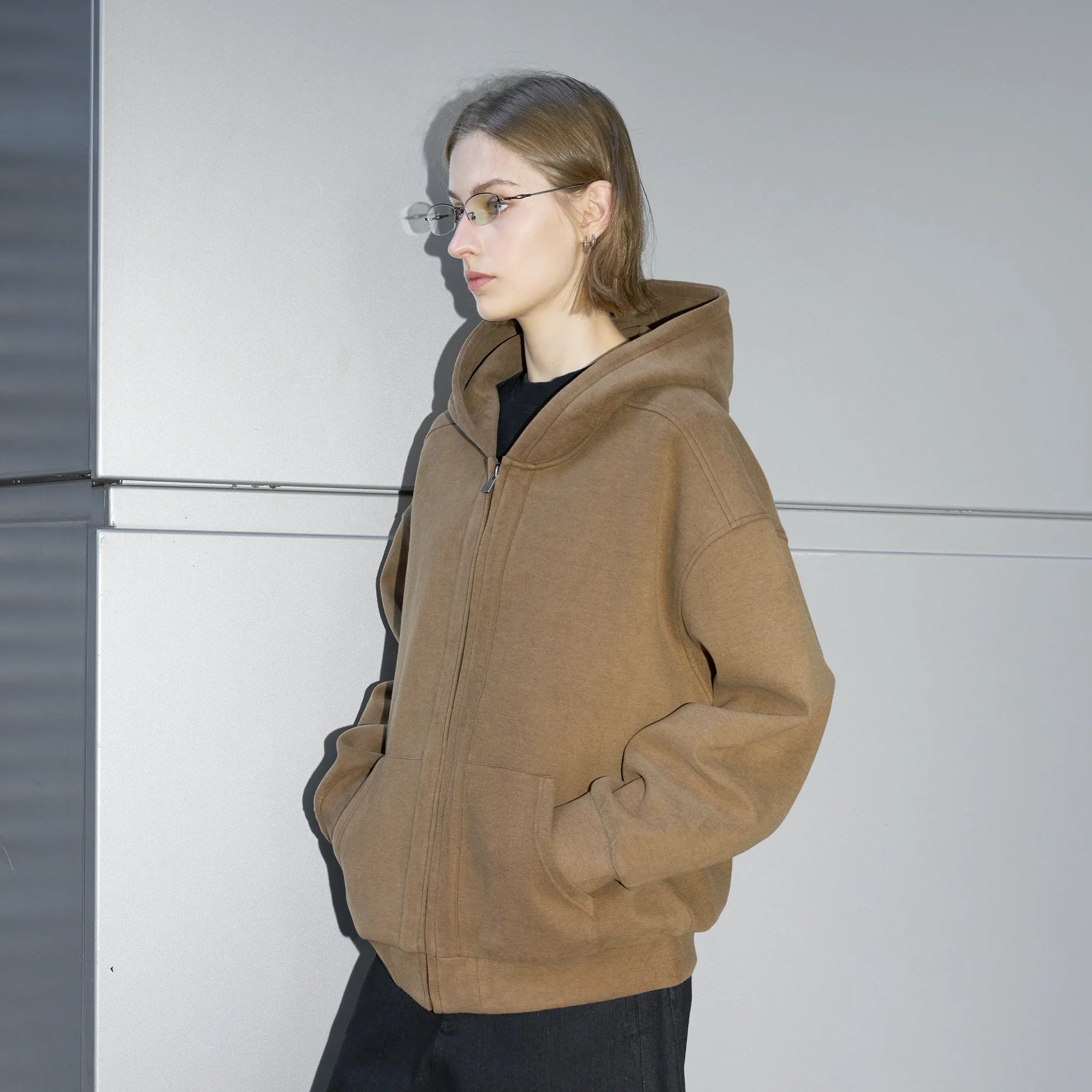 LABELROOM Washed Plush-Touch Hooded Jacket